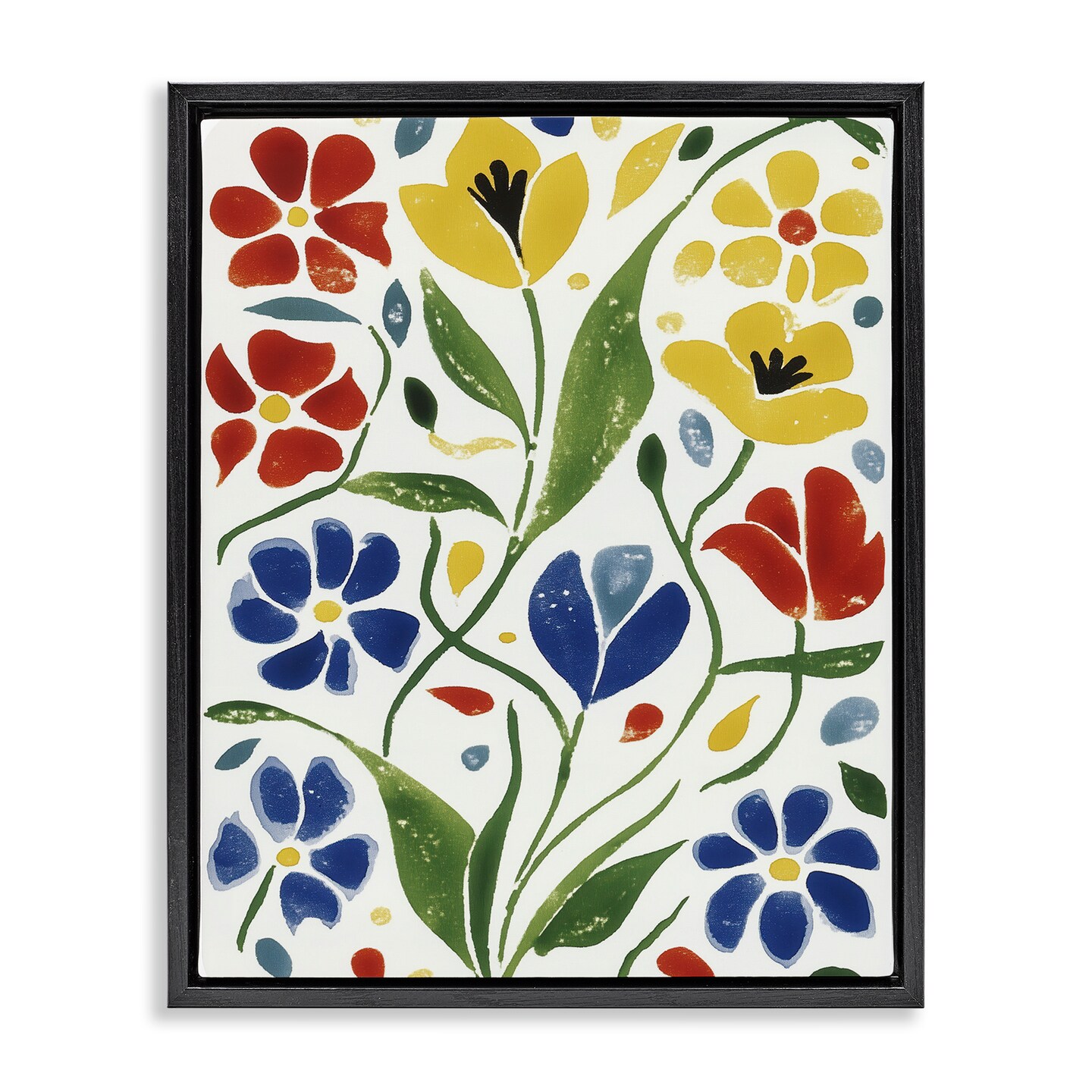Stupell Industries Scandinavian Garden Flowers Floating Frame, design by Annabelle Hall