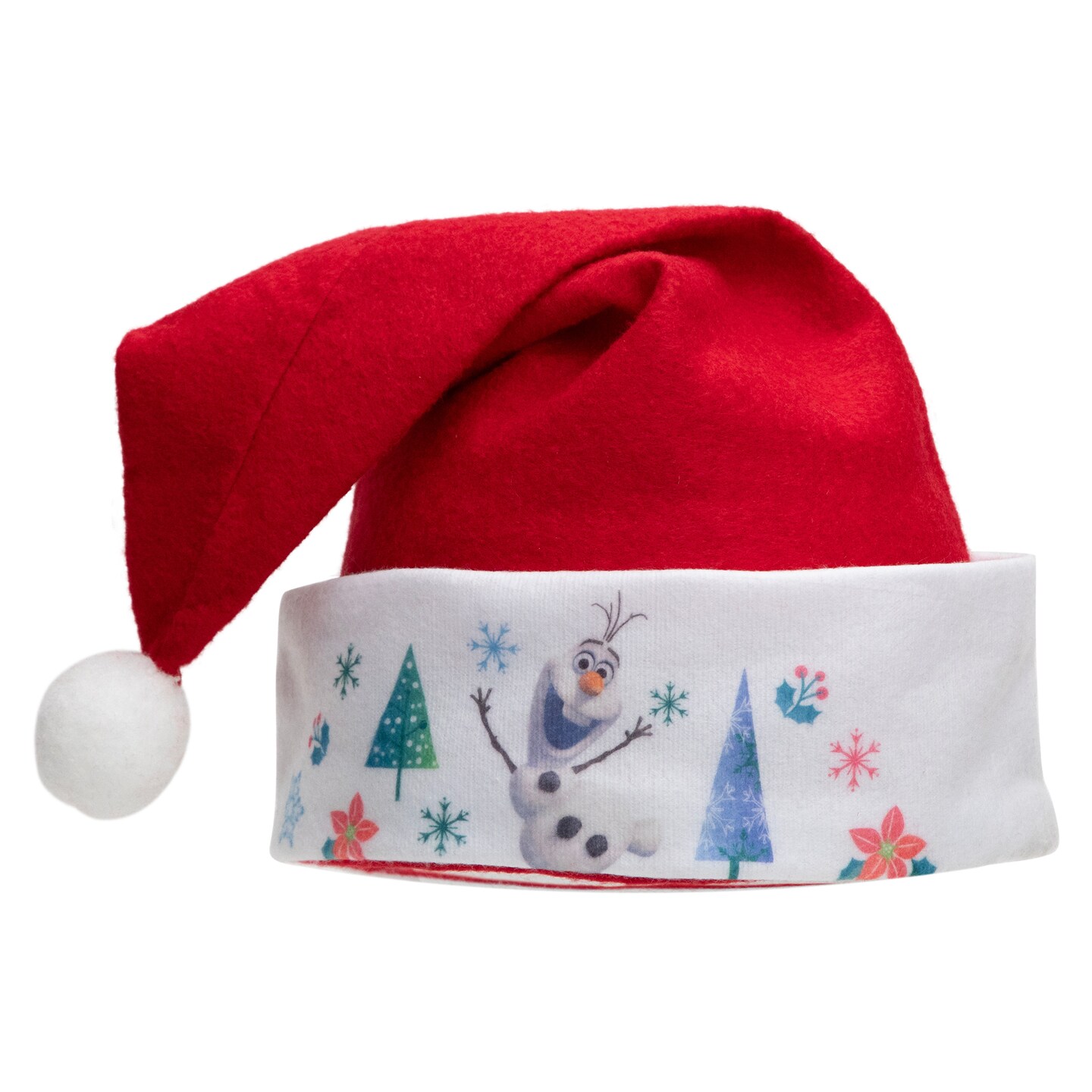 Disney Olaf from Frozen Child Santa Claus Christmas Hat - Medium - 17&#x22; - Red