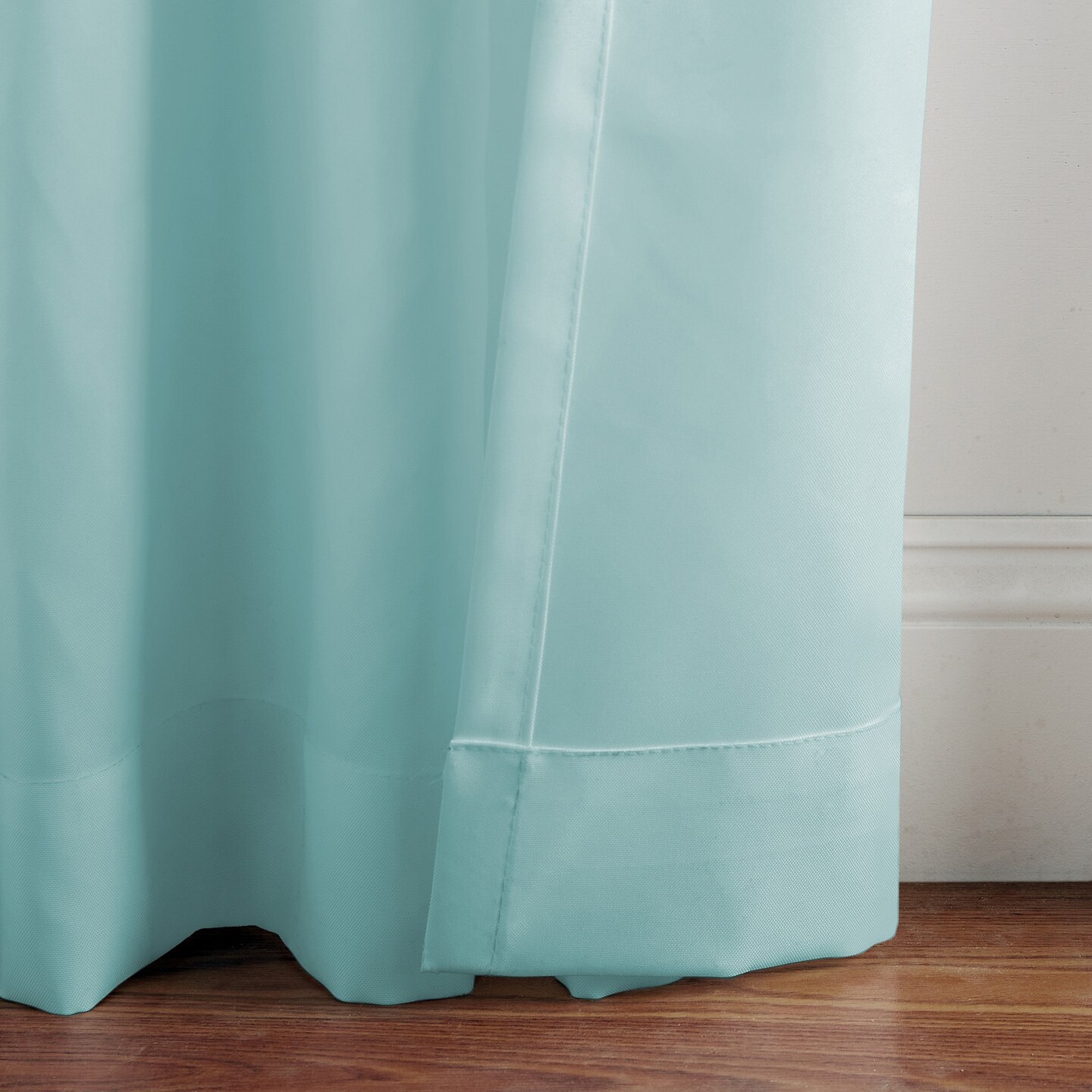 Threadmade Home Matine Solid Tab Top Indoor/Outdoor Window Curtain, Mineral - 52"W x 95"L