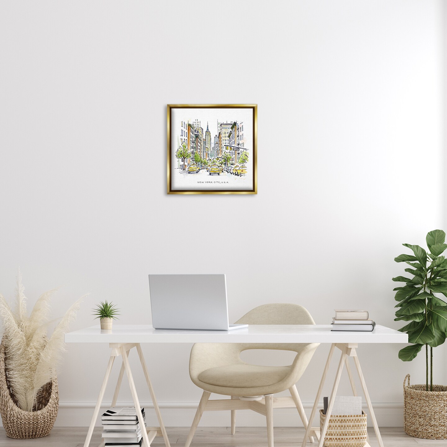 Stupell Industries New York City View Floating Frame By Angela Steahling