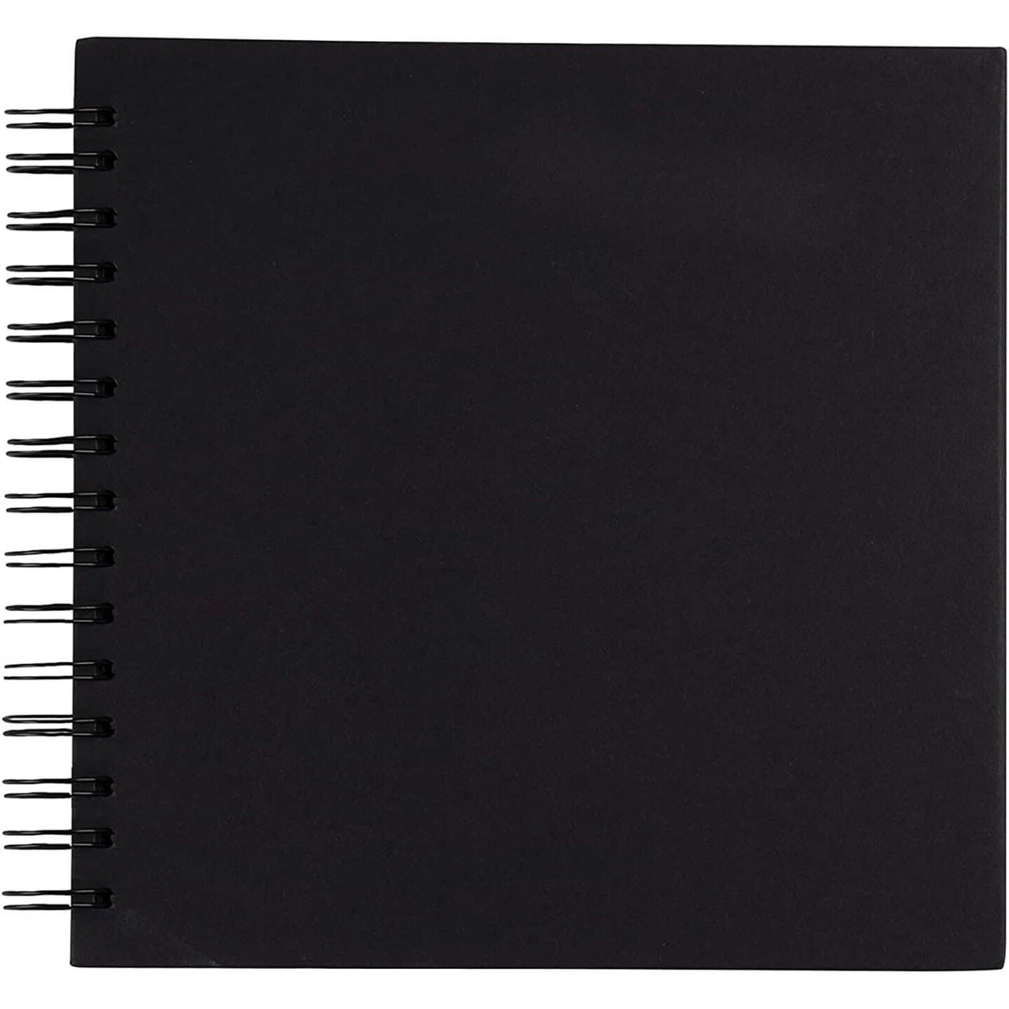 Paper Junkie Scrapbook Album - 8 x 8 In, Black Hardcover, 40 Sheets (80 Pages), Spiral Bound - DIY Scrapbook & Black Photo Book - Guest Book for Weddings & Craft Projects