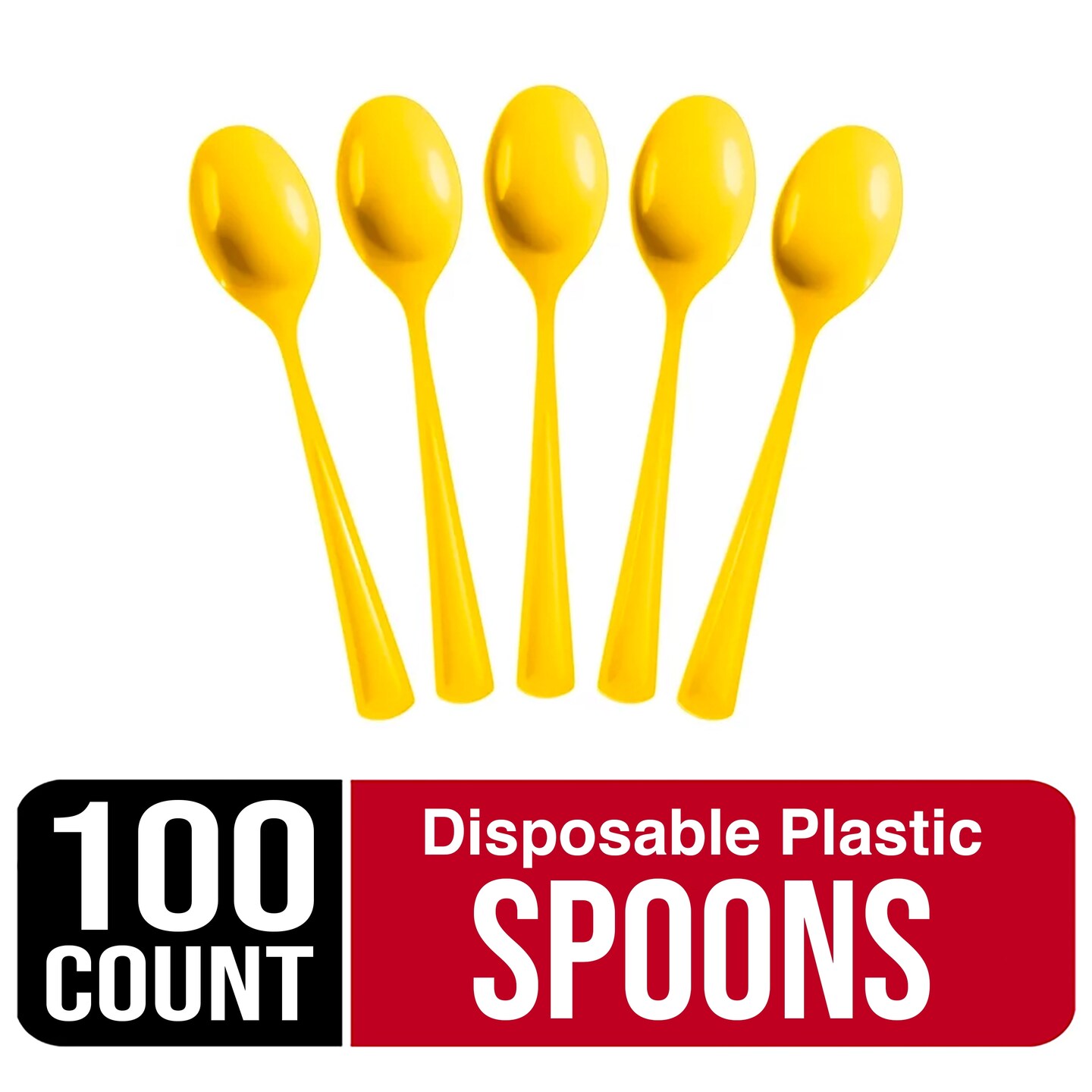 Party Solids 100 Pcs Disposable Utensils – Heavy Duty Plastic Cutlery Set – Premium Plastic Forks, Spoons or Knives for Parties, Events, Catering & Tableware Supplies by Exquisite