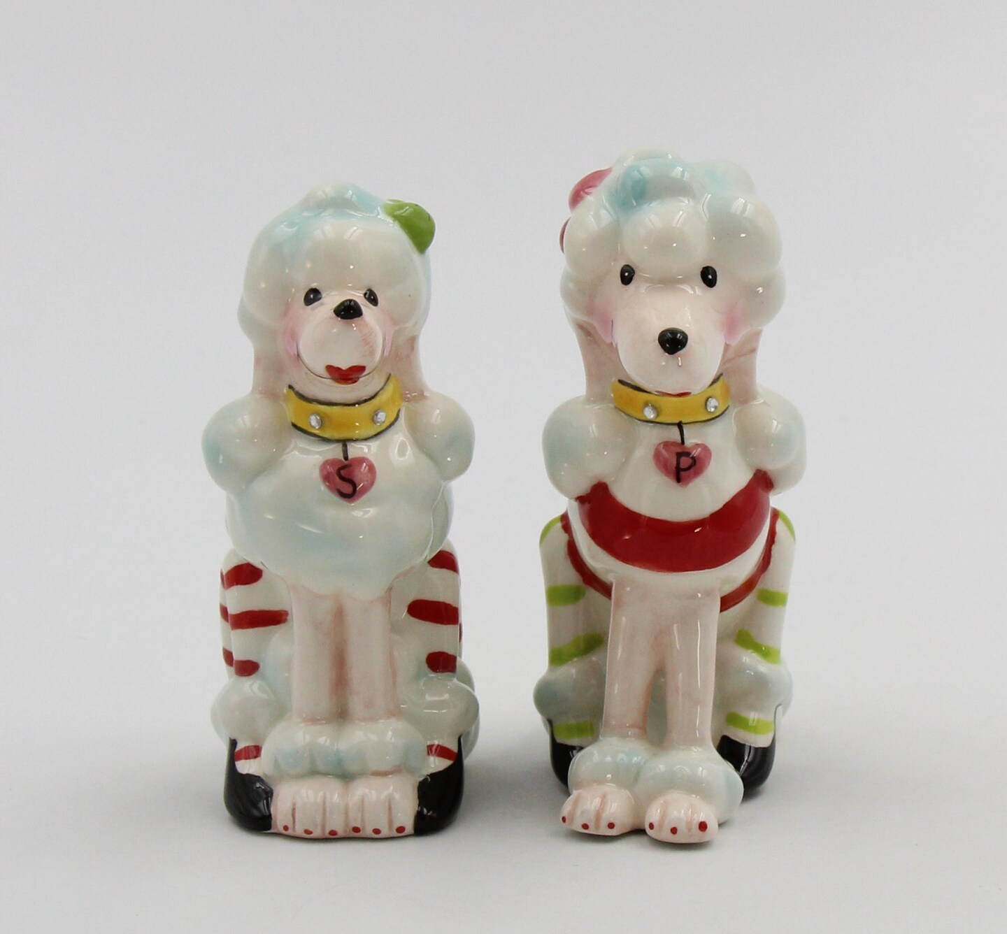 Ceramic Poodle Dogs Christmas Decor Salt and Pepper Shakers, Home D&#xE9;cor, Gift for Her, Mom, Kitchen D&#xE9;cor, Dog Lover Gift, Pet Loss Gift