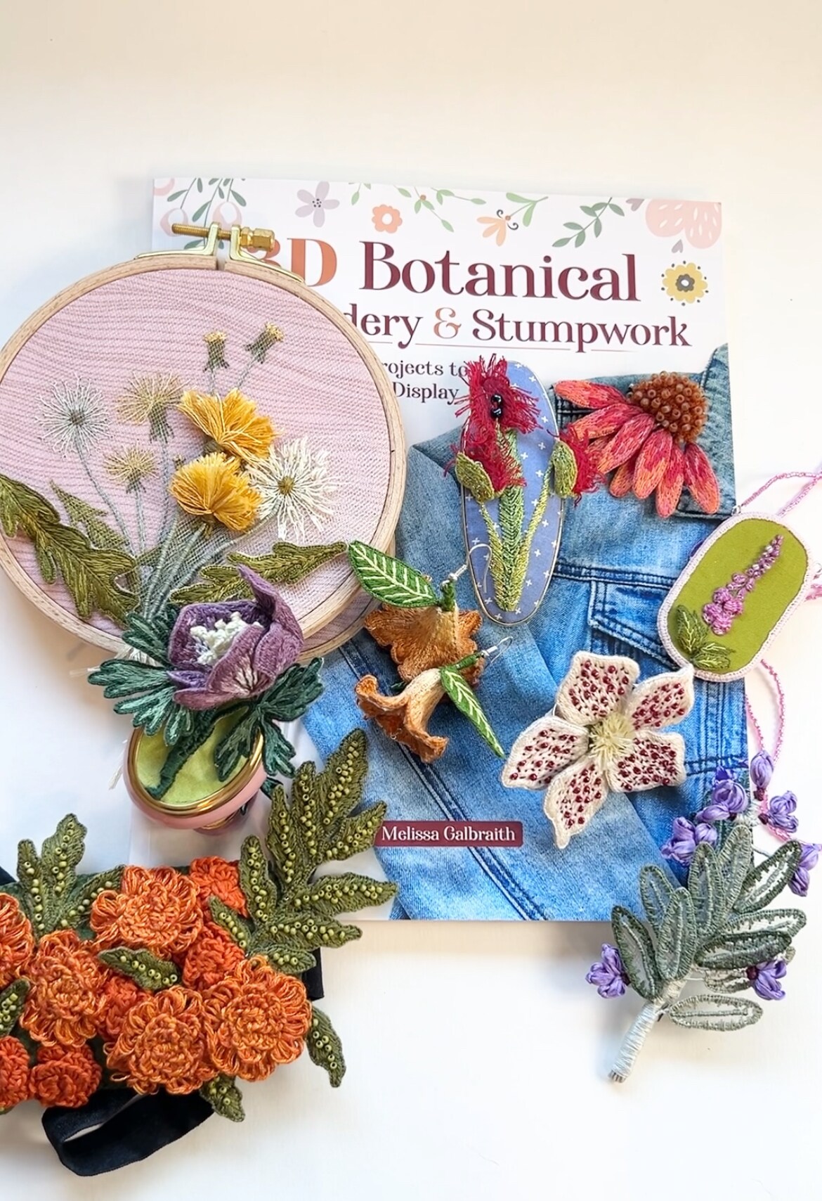 3D Botanical Embroidery & Stumpwork: 17 Thread Projects to Make, Wear, and Display