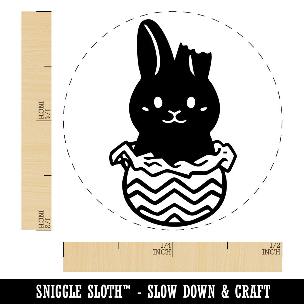 Chocolate Easter Bunny Rabbit Unwrapped Foil Rubber Stamp for Stamping Crafting Planners