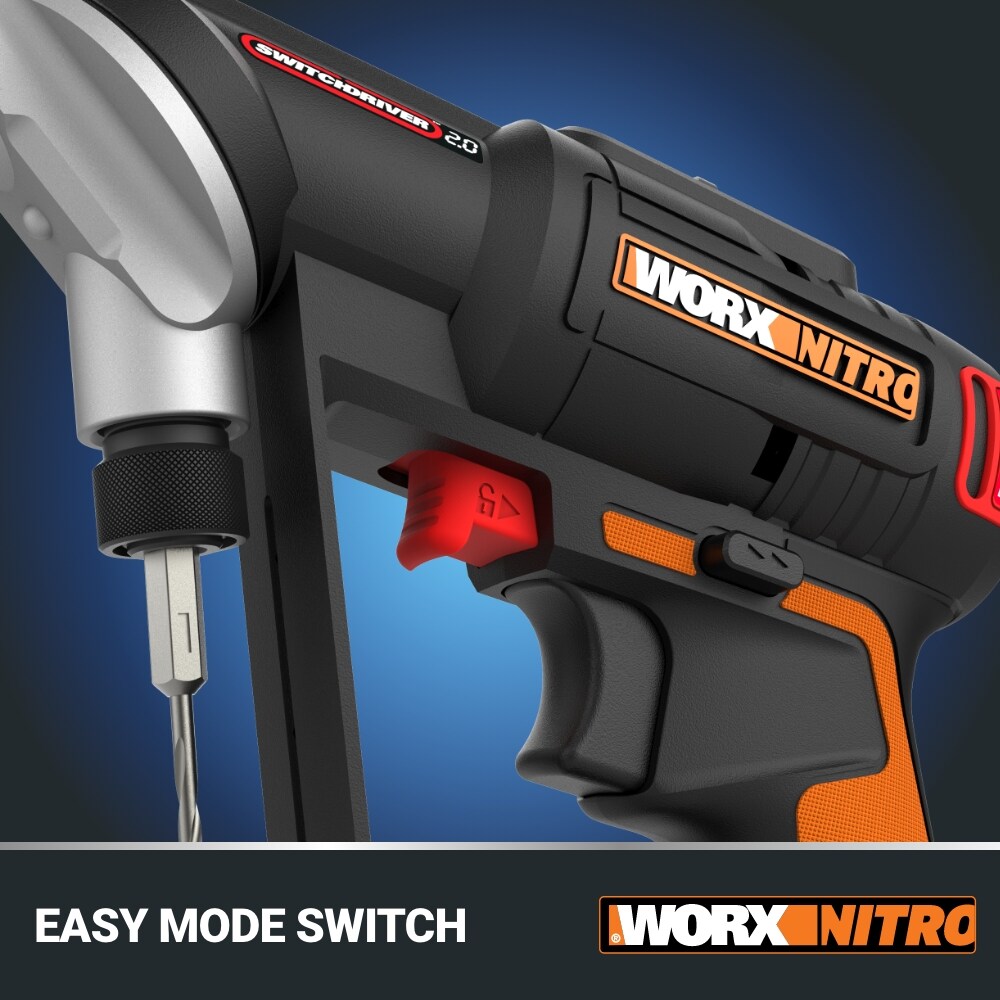 Worx Nitro WX177L 20V Brushless Switchdriver 2.0 2-in-1 Cordless Drill & Driver (Battery & Charger Included)
