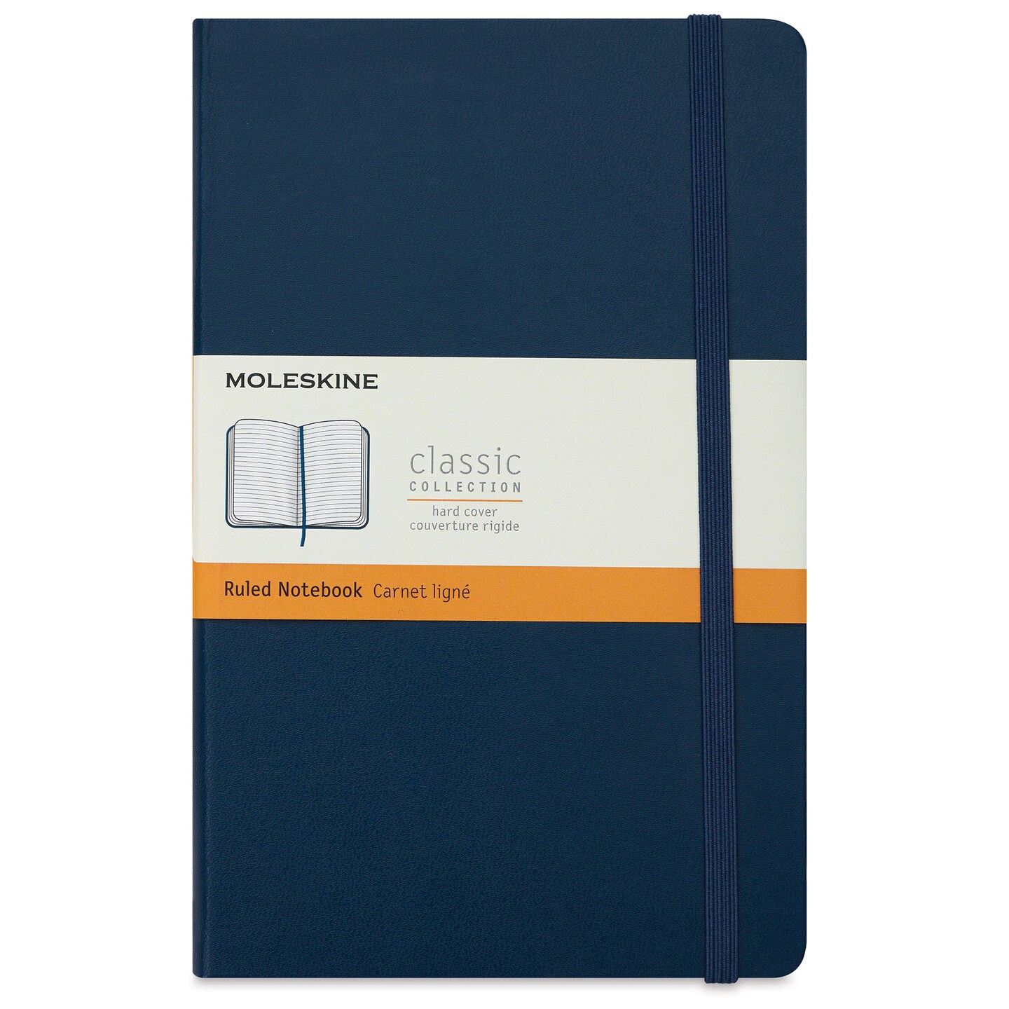Moleskine Classic Hardcover Notebook - Sapphire Blue, Ruled, 8-1/4" x 5"