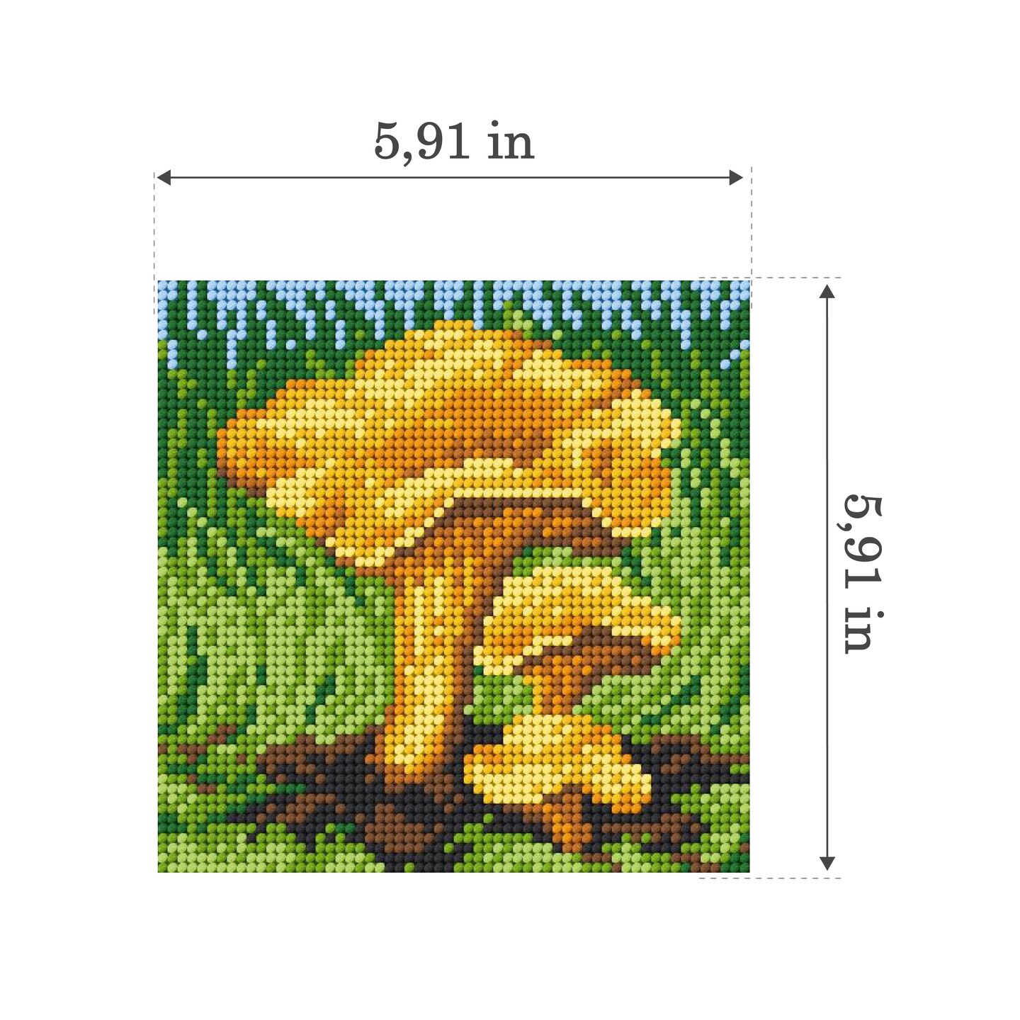 Needlepoint canvas for halfstitch without yarn Chanterelle 2202D - Printed Tapestry Canvas