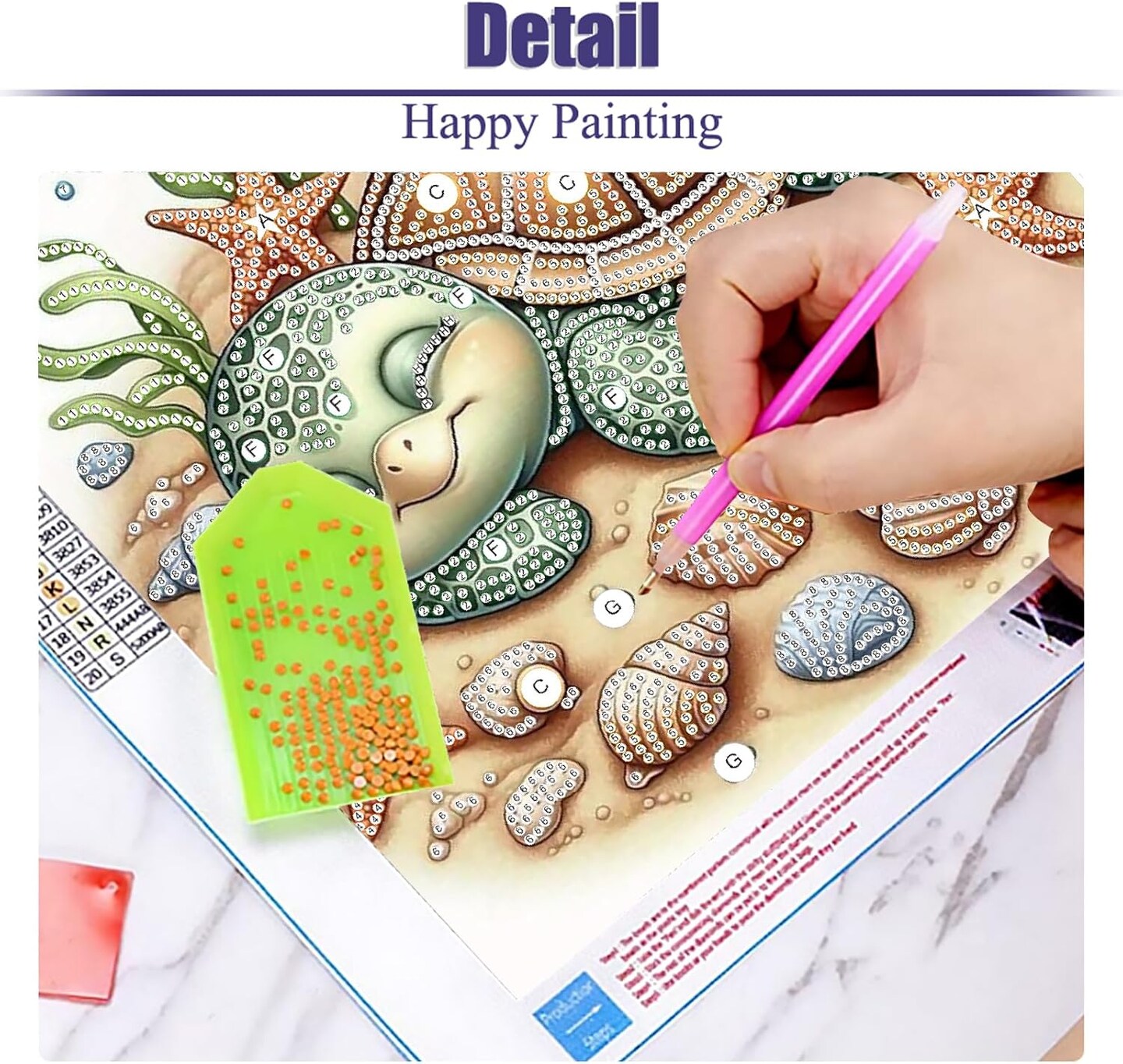 Sea Turtle Diamond Art Kit for Adults &#x2013; 5D Special Shape DIY Diamond Painting for Beginners, Full Drill Diamond Dots Rhinestone Gem Picture Craft, Handmade Gift &#x26; Home Wall Decoration, 12x12 Inch