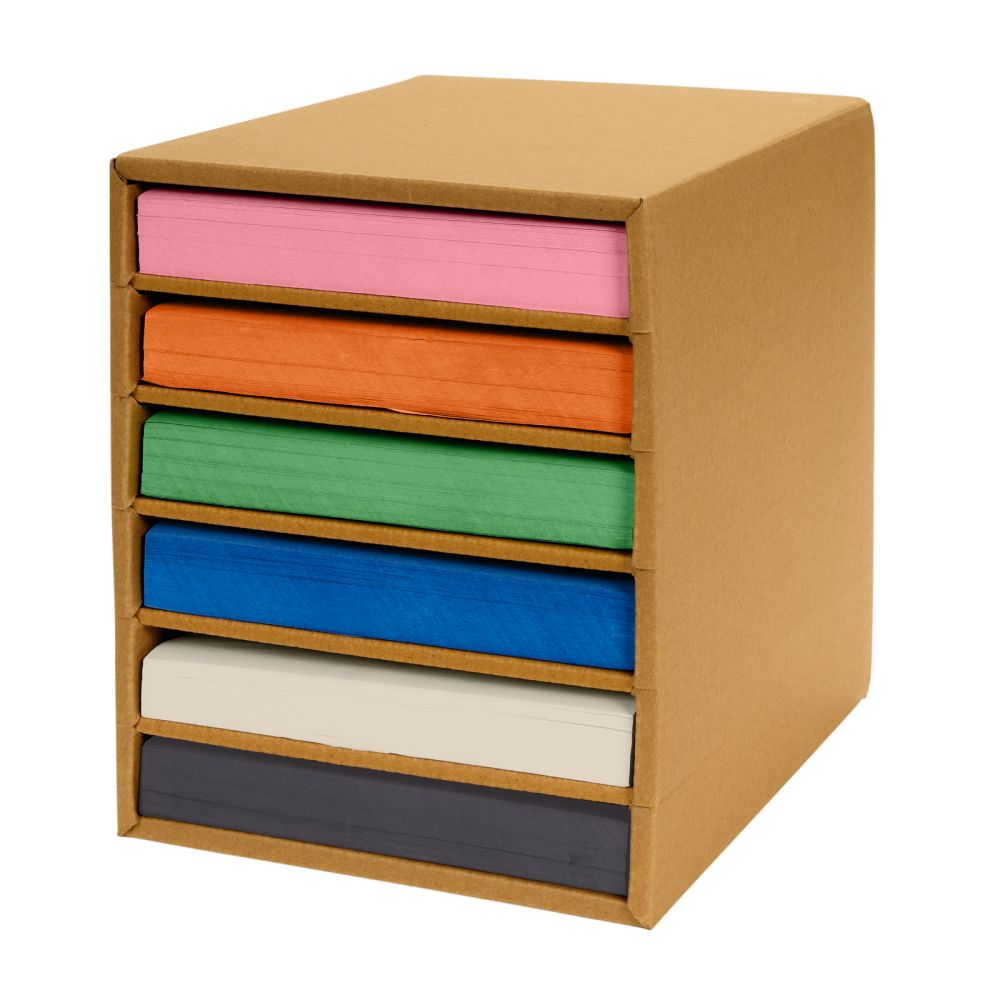 Colorations Lightweight Construction with Bonus Organizer - 1200 Sheets- 9" x 12", Assorted Colors, Bulk Arts and Crafts Supplies, Classroom Must Haves