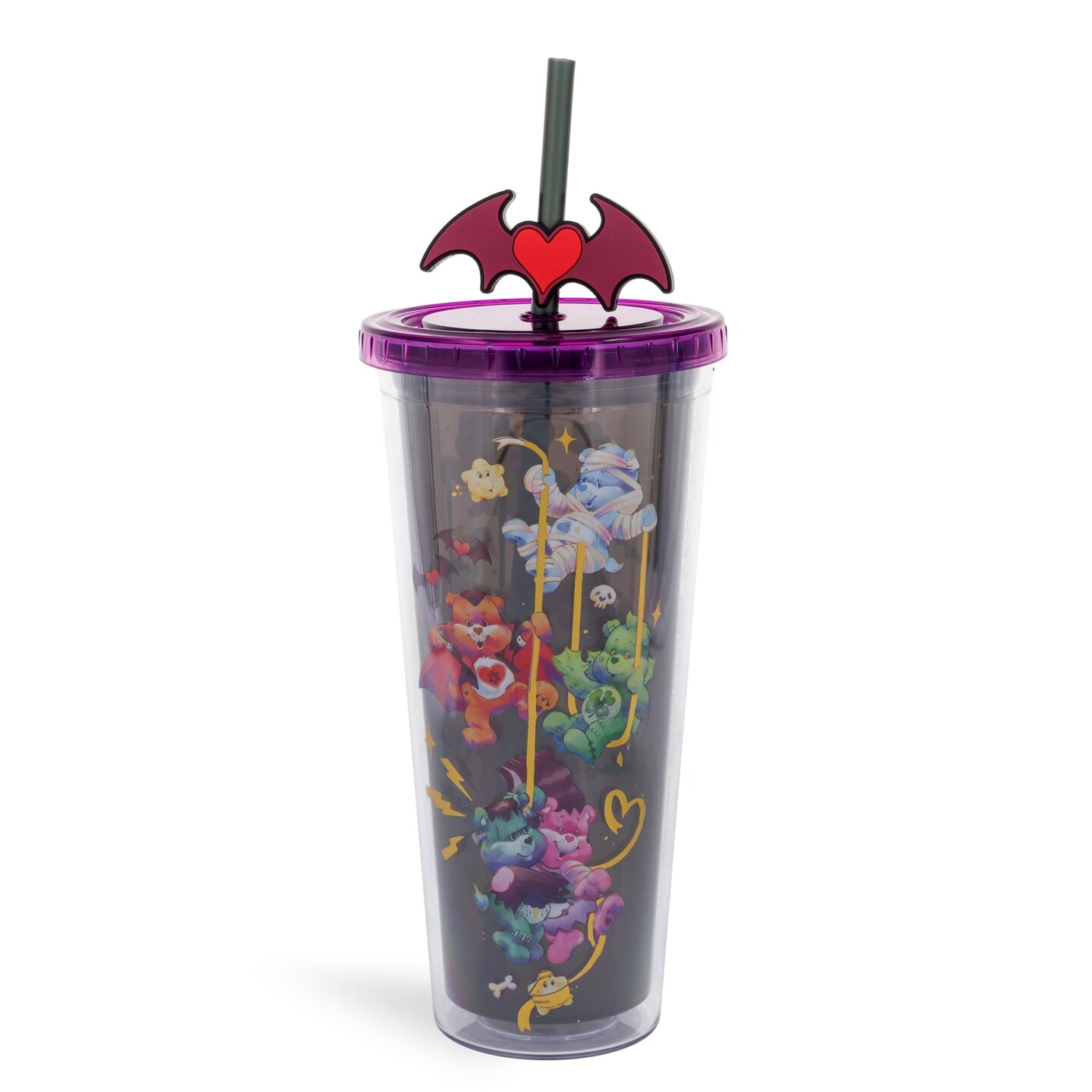 Care Bears x Universal Monsters 24-Ounce Carnival Cup With Lid and Straw Topper