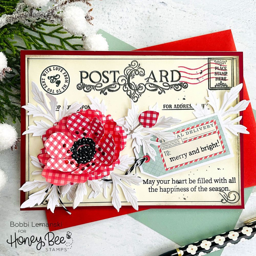 Inside: Holiday Sentiments - Honey Cuts - Coordinating Dies
