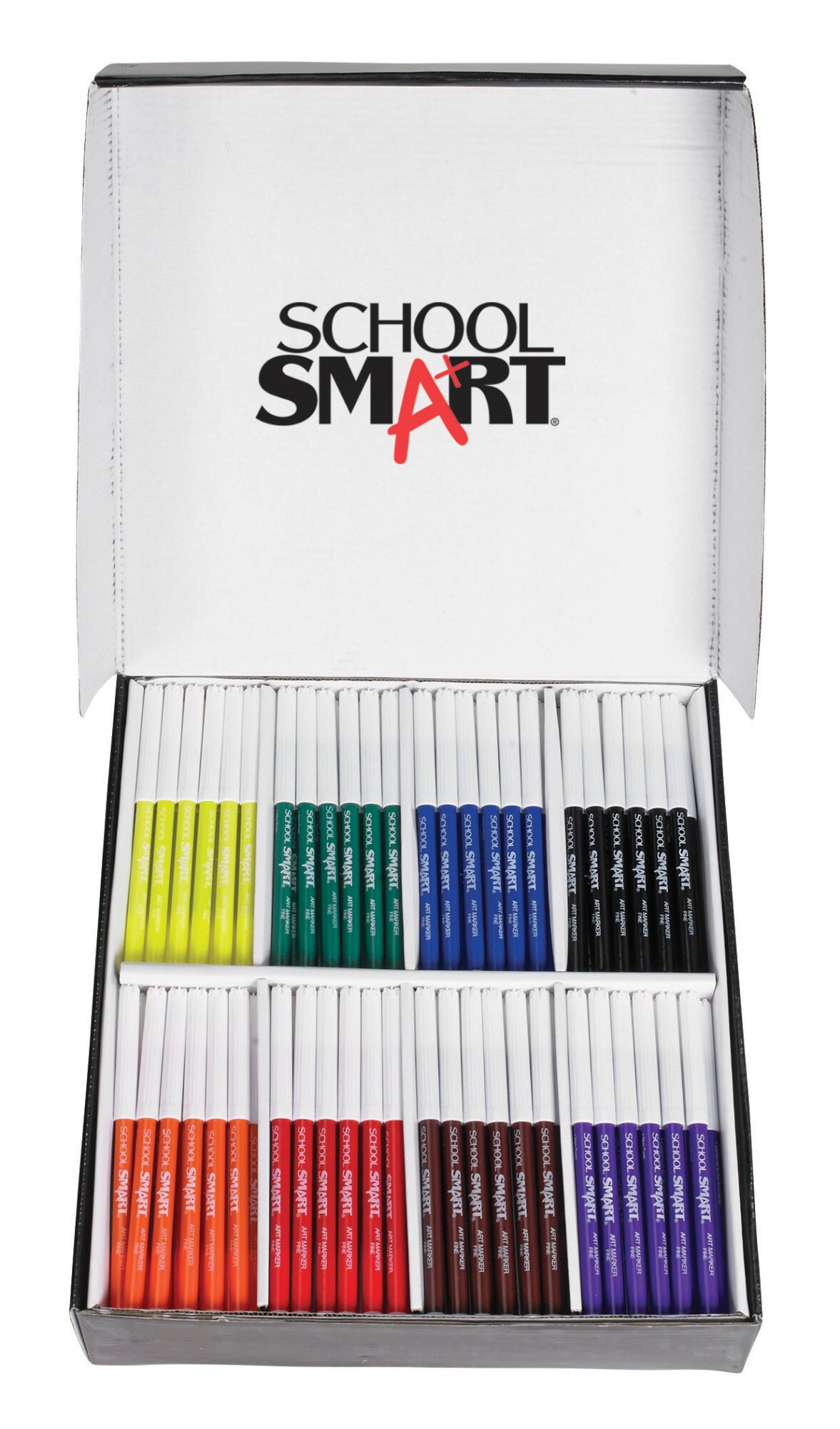 School Smart Combo Marker Pack, Assorted Tip, Assorted Colors, Pack of 192