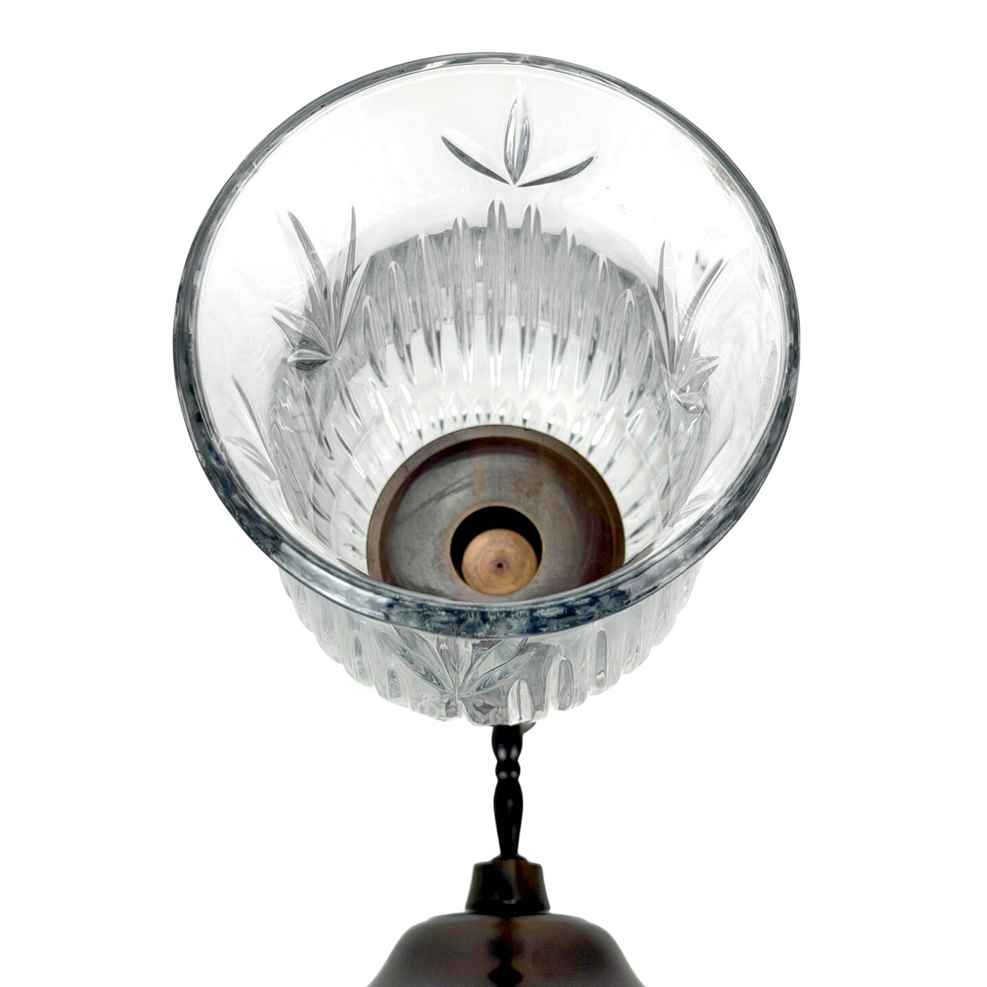 Bronze Metal and Swirled Glass Candle Sconce Wall Mounted Multiple Sizes