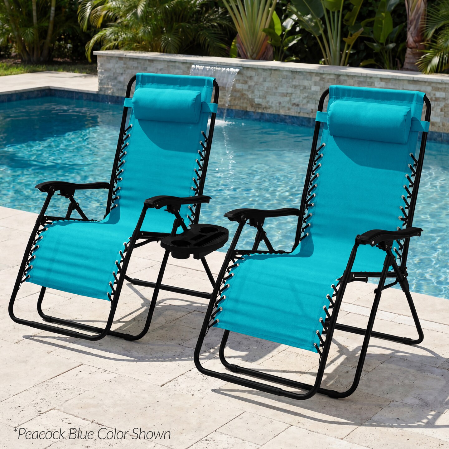 Best Choice Products Set of 2 Extra Wide Zero Gravity Lounge Chair Recliners w/ Cup Holder