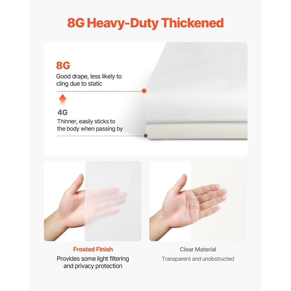 Waterproof 72"x72" Shower Curtain Liner, 2-Pack with Metal Grommets