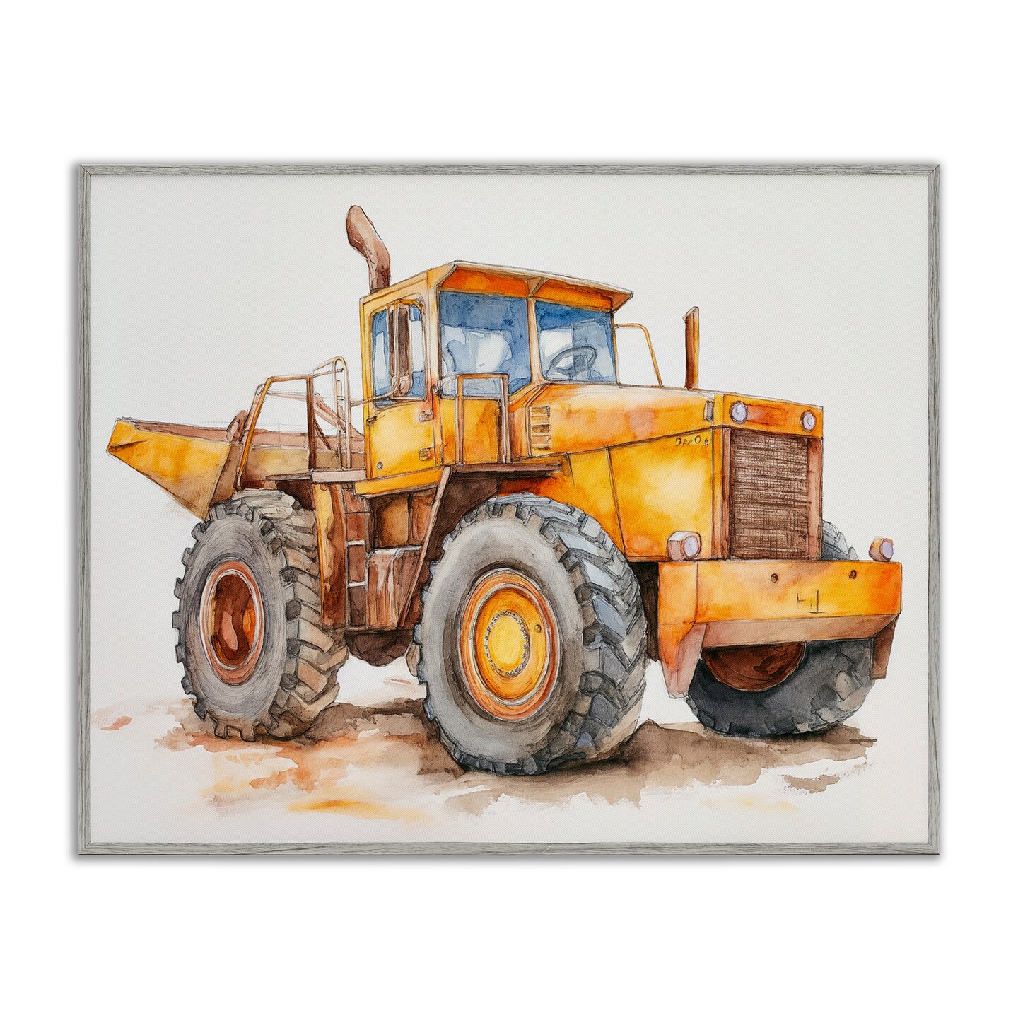 Stupell Industries Construction Truck Whimsicality Framed Giclee