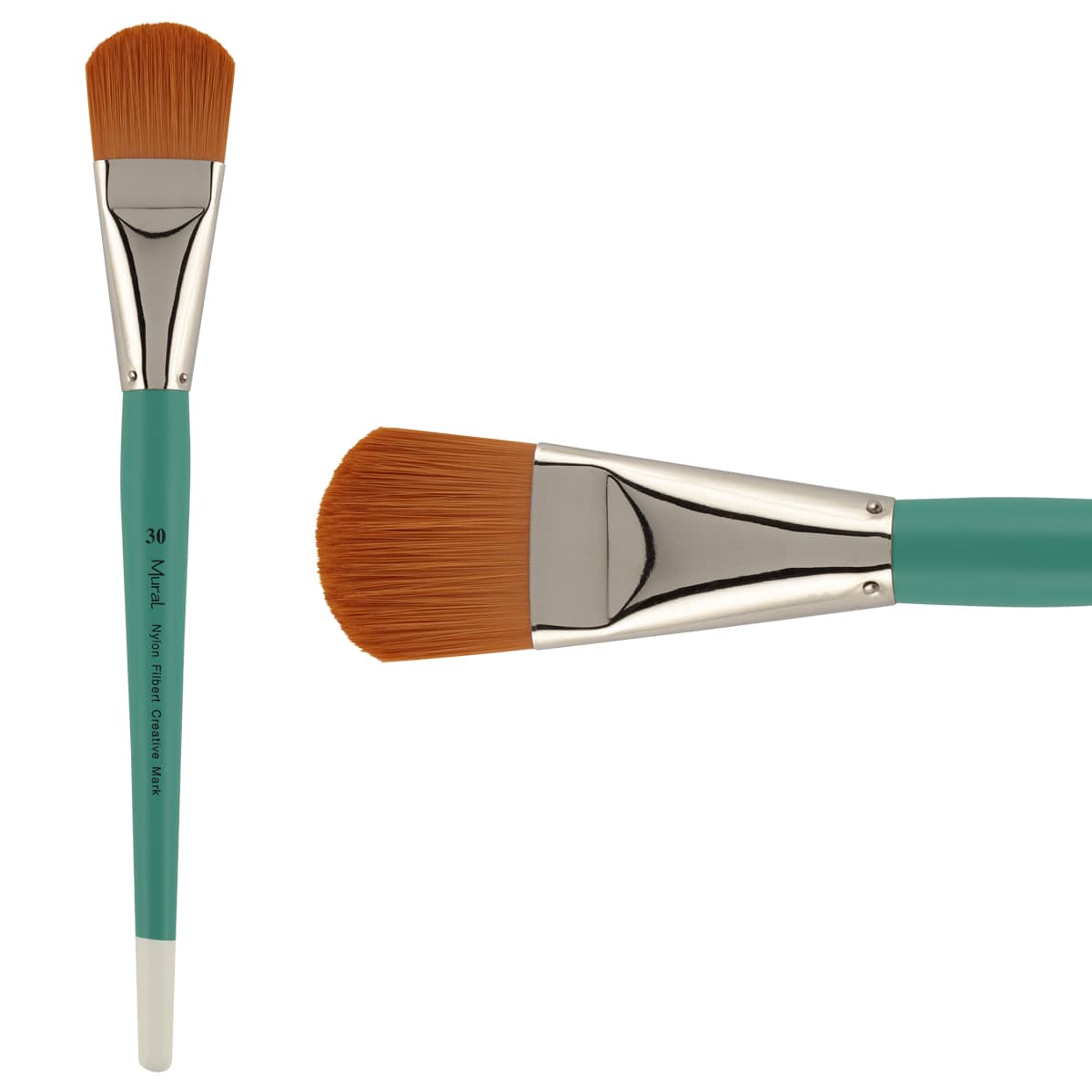 Creative Mark Mural Large Artist Brushes - Golden Taklon Paint Brushes for Acrylic Painting and Watercolor