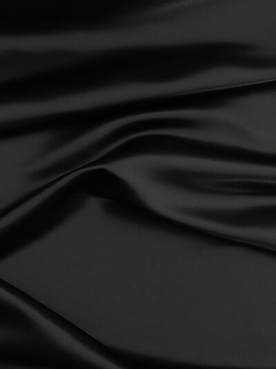 1 Yard Black Matte Satin Fabric Peau de Soie 58/59&#x22; Wide 100% Polyester