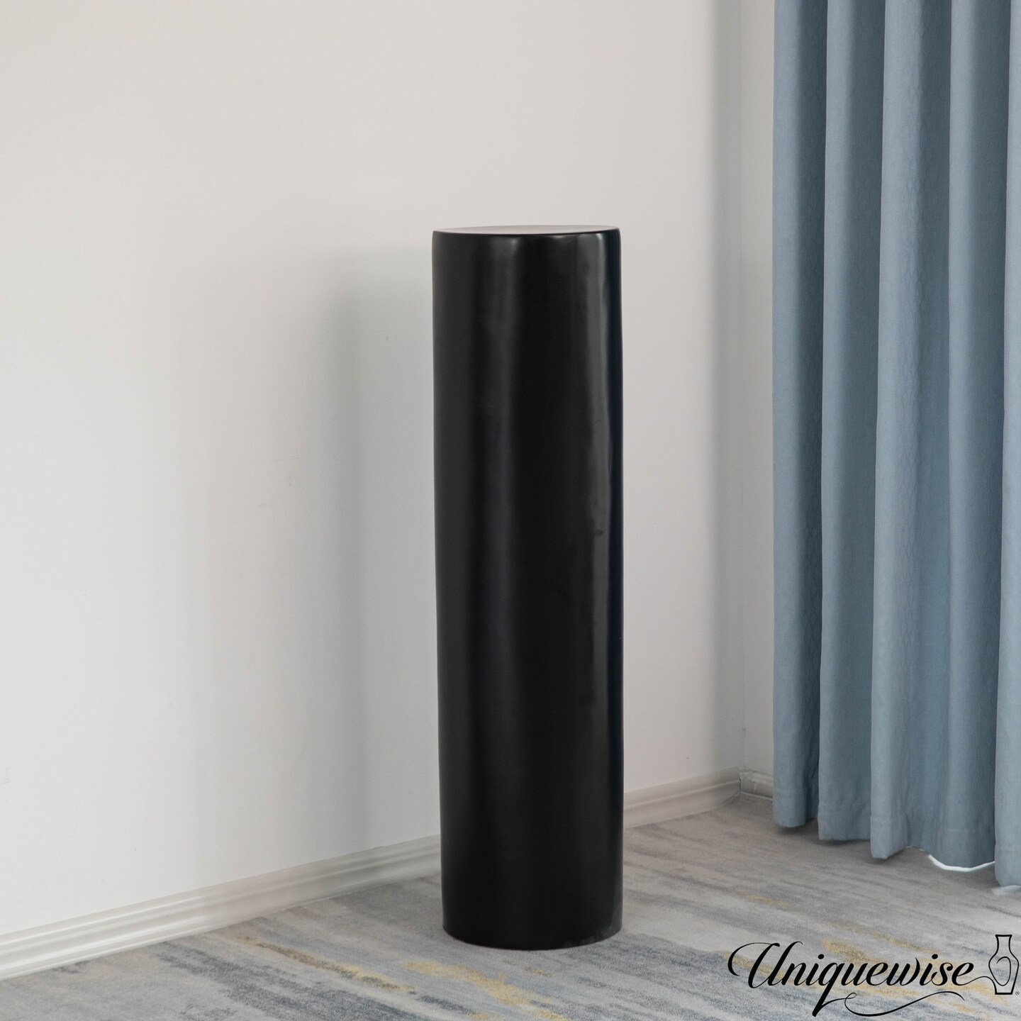 Contemporary Decorative Modern Fiberglass Pillar Column Flower Stand -Photography Props - Stylish Cylinder Shape Versatile Pedestal for Wedding, Living Room, or Dining Room Decor