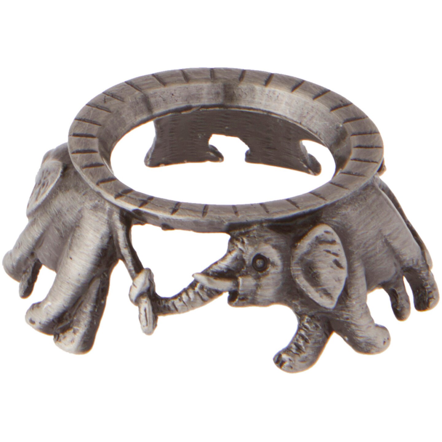 Bard&#x27;s Pewter Egg Stand/Holder, Elephants, 0.875&#x22; Diameter (Fits Hen Sized Eggs)