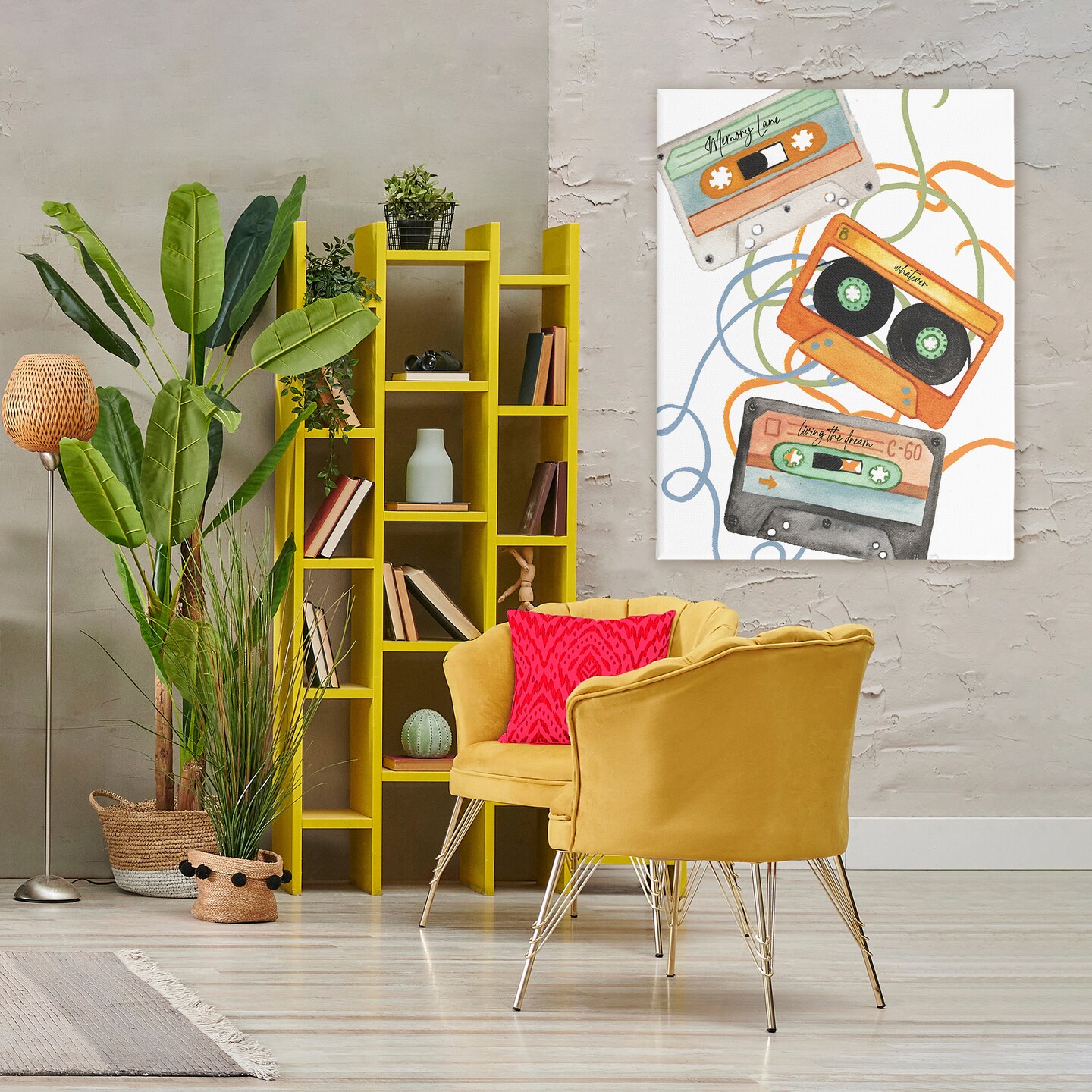Stupell Industries Cassette Mix Tapes Trio Canvas, design by Elizabeth Medley