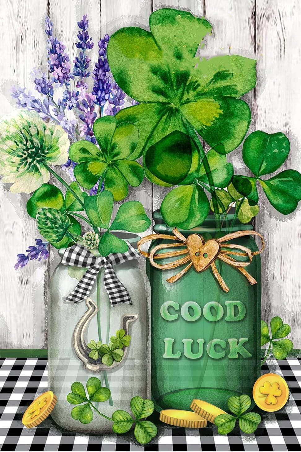 St. Patrick’s Day 5D Diamond Painting Kit for Adults – DIY Full Drill Flowers Diamond Art, Gem Dot Painting for Beginners, Festival Home Decor
