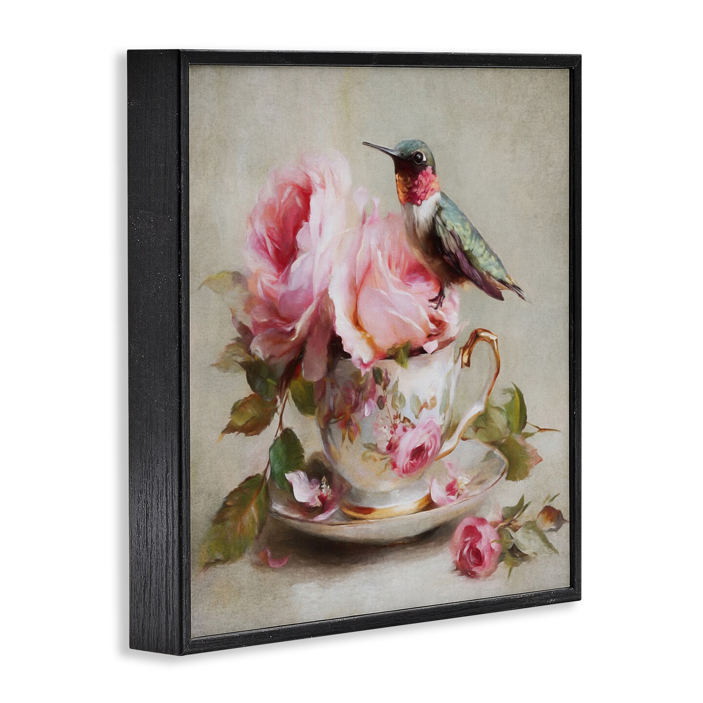 Stupell Industries Hummingbird & Tea Cup Framed Giclee, design by Tina LeCour