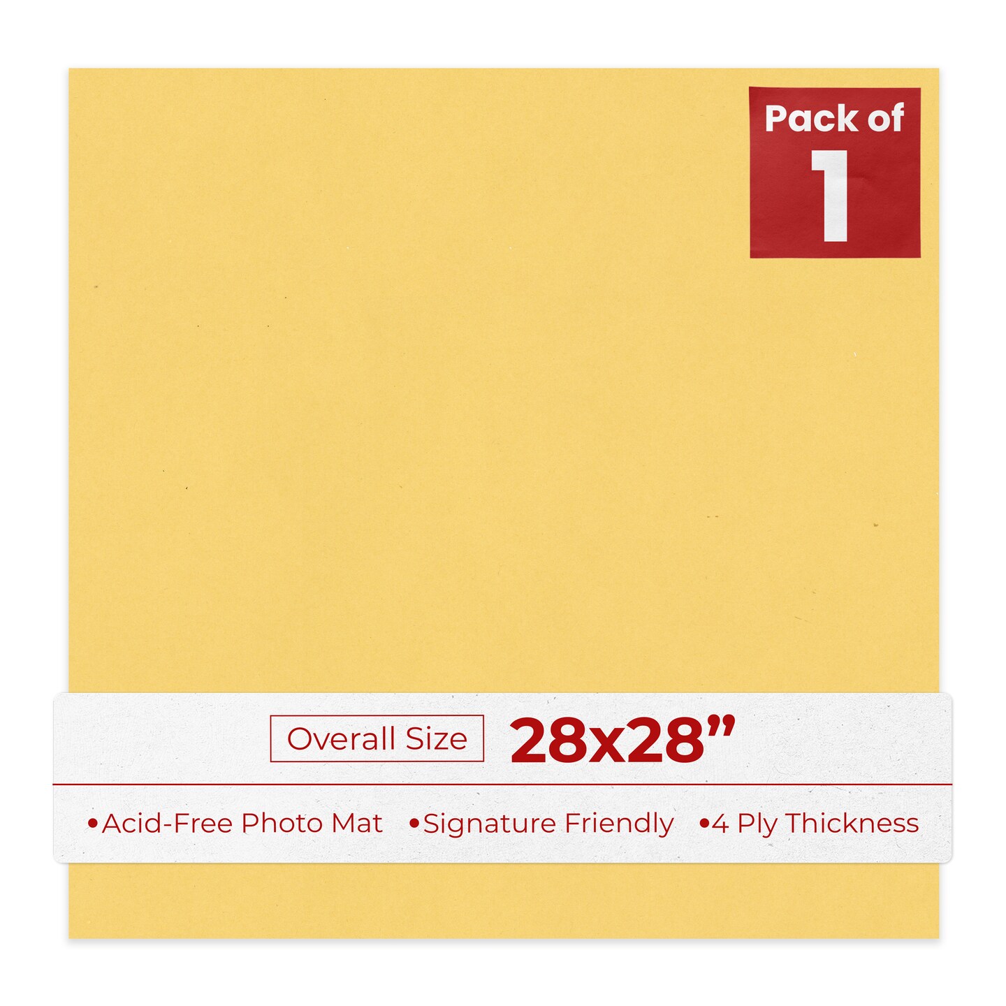 Light Orange 28x28 Uncut Mat Board - Blank Sheets, No Opening, Color ...