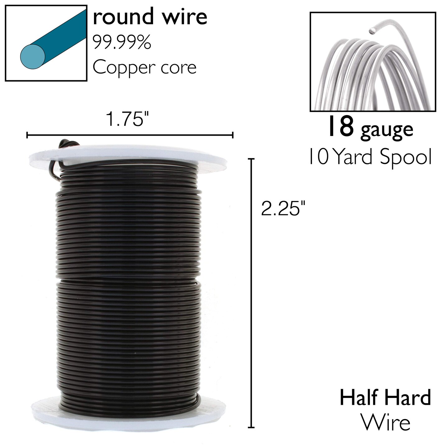 The Beadsmith Wire Elements Lacquered Tarnish-Resistant Copper Wire