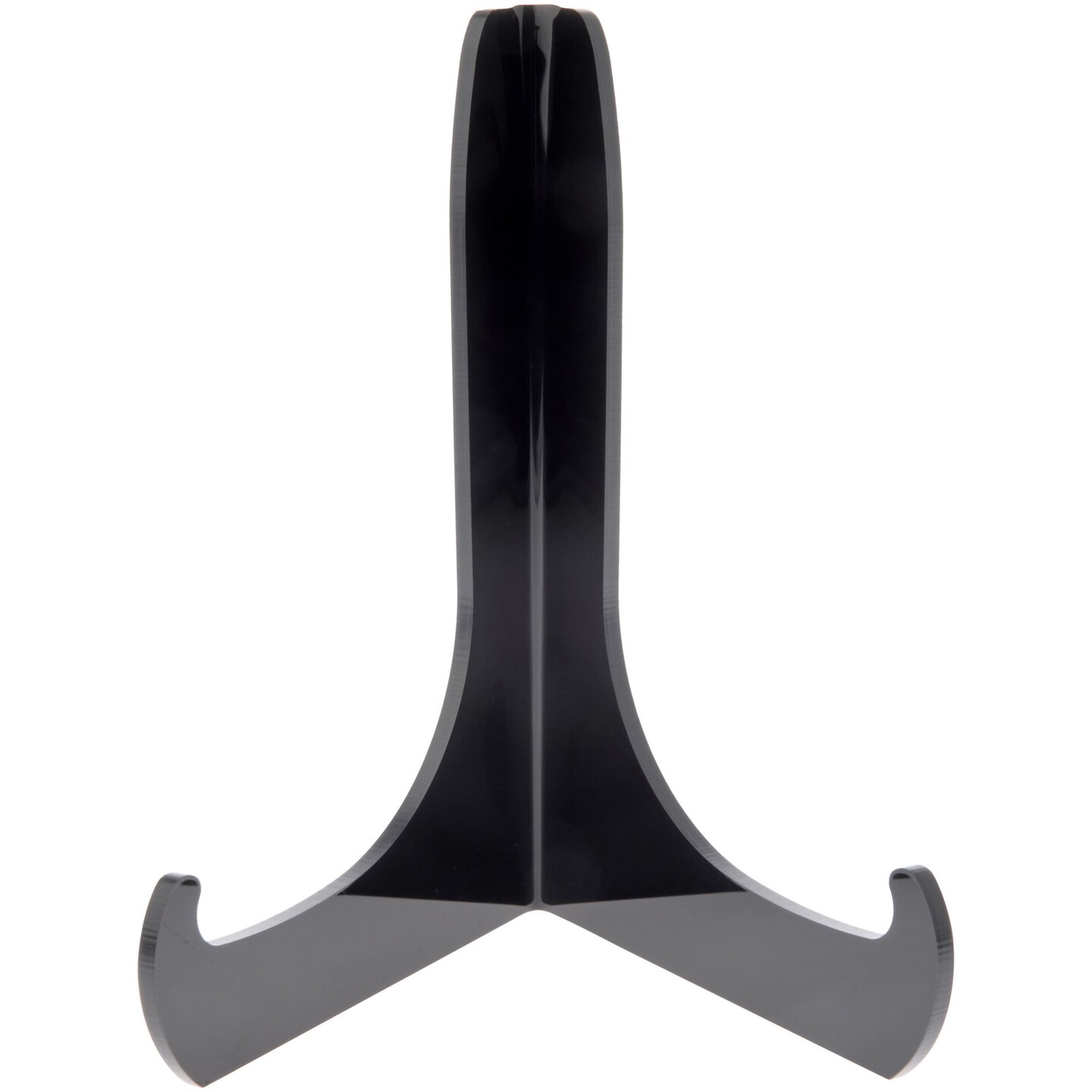 Plymor Black Acrylic Small 60-Degree Angle Easel With Shallow Support Ledges, 4.5" H x 3.25" W x 2.5" D, fits lightweight 4" x 6" Items, like small photo