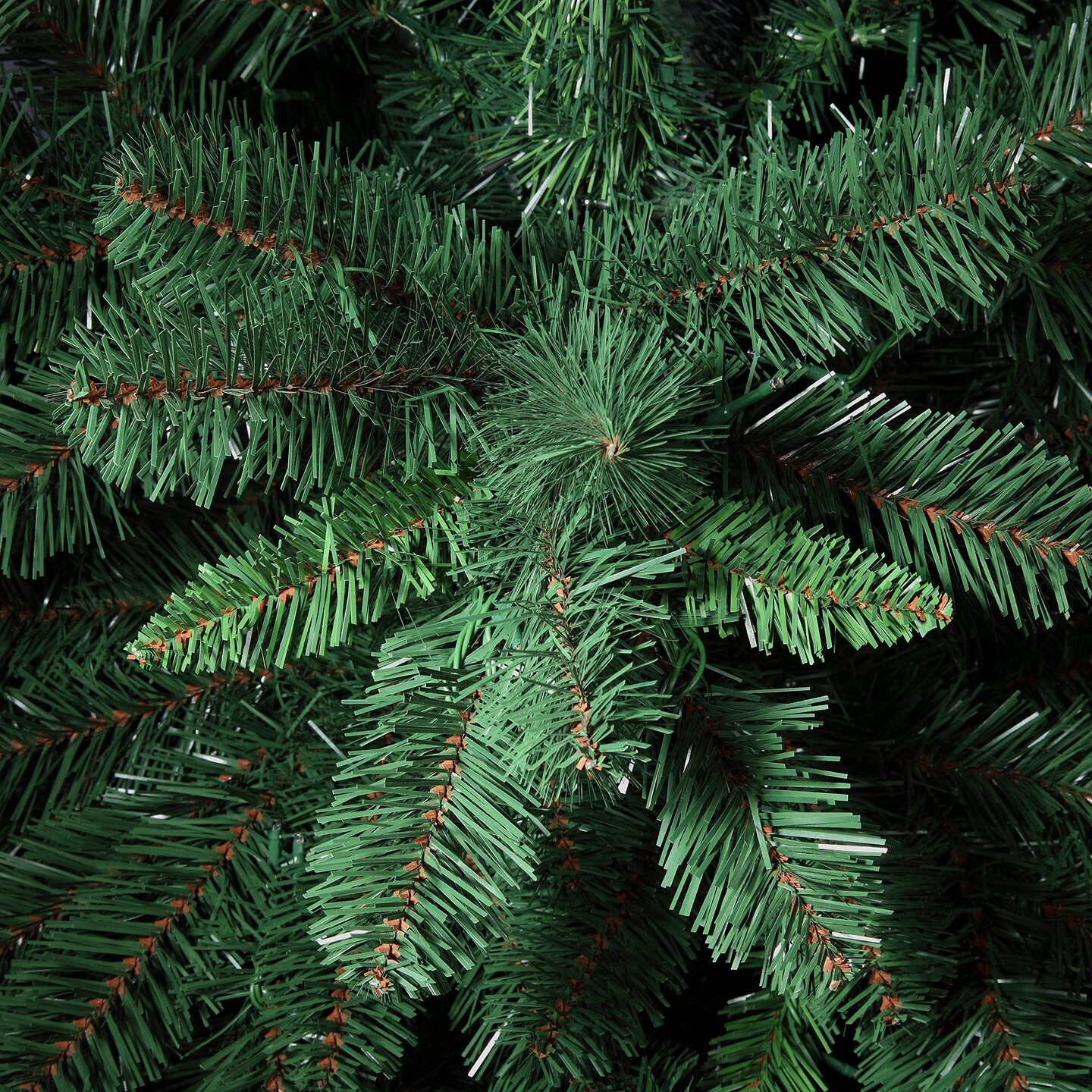 Haute Decor 7.5 Foot Pencil Deerfield Spruce Christmas Tree with Warm White Pre-Lit LED Cluster Lights and Foot Pedal