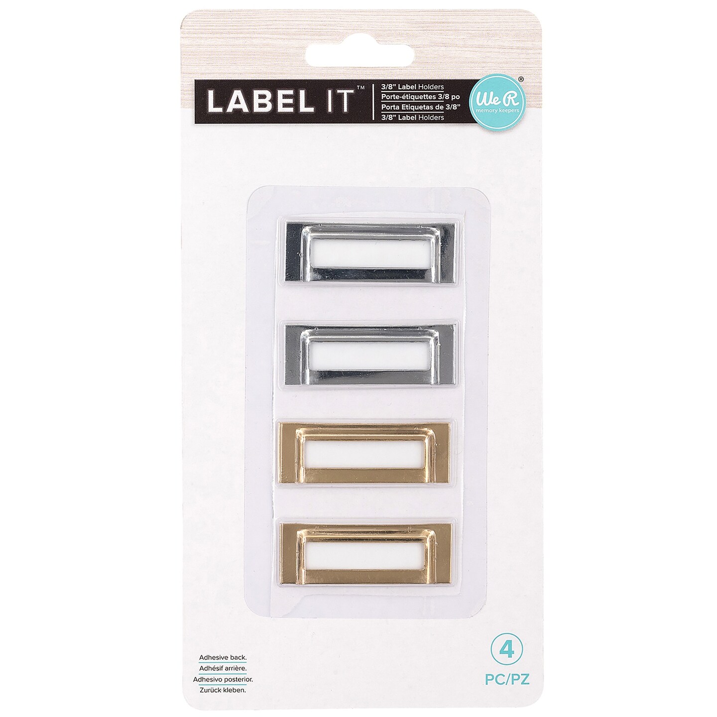 We R LabelIT .375&#x22; Bookplates 4/Pkg-Silver &#x26; Gold