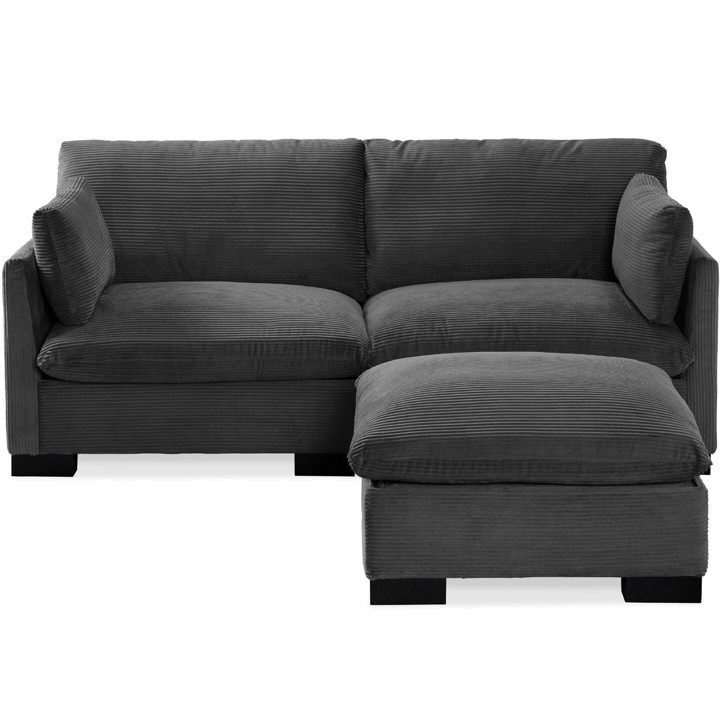 Best Choice Products 82in Modular Sectional Pillowtop Sofa w/ Ottoman & Storage