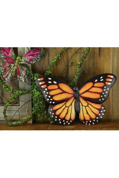 12&#x22; Metal Embossed Butterfly: Monarch
