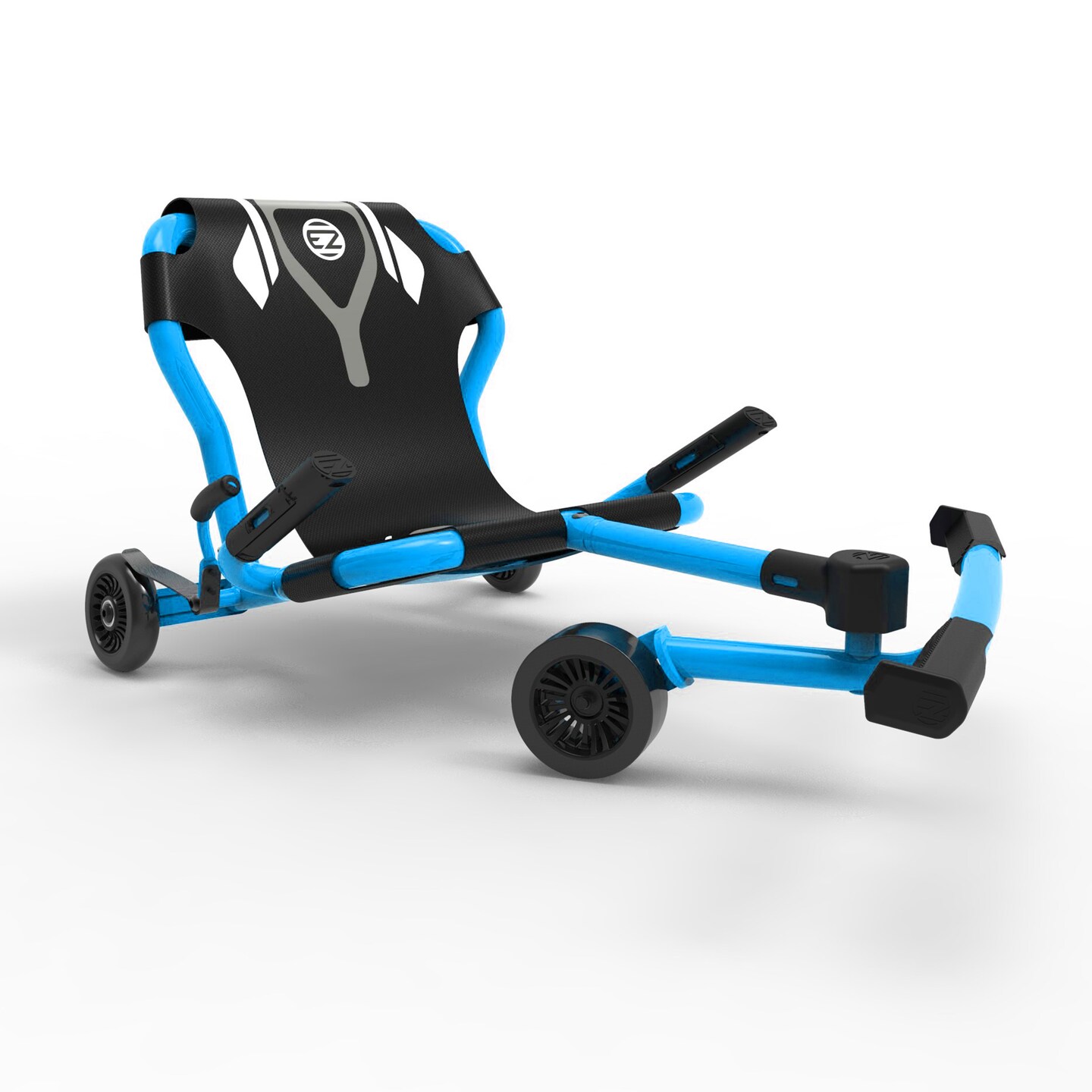 EzyRoller: Classic X - Blue - Ride-On Scooter, Cambering Motion, Pedal Free Cart, Hand Brakes, Extendable Frame, 154lb Capacity, Kids Ages 4+