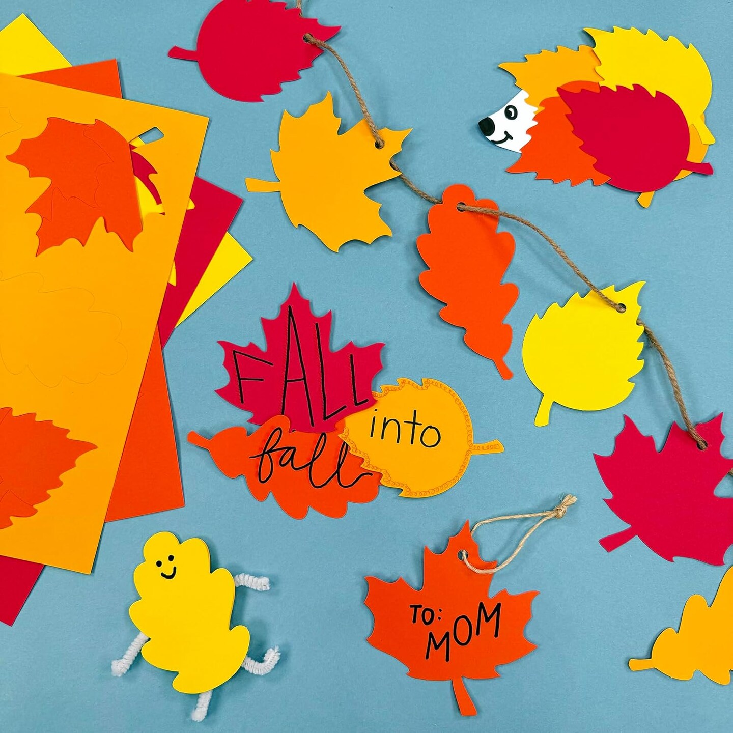 20 Pieces Fall Leaf Paper Cutouts