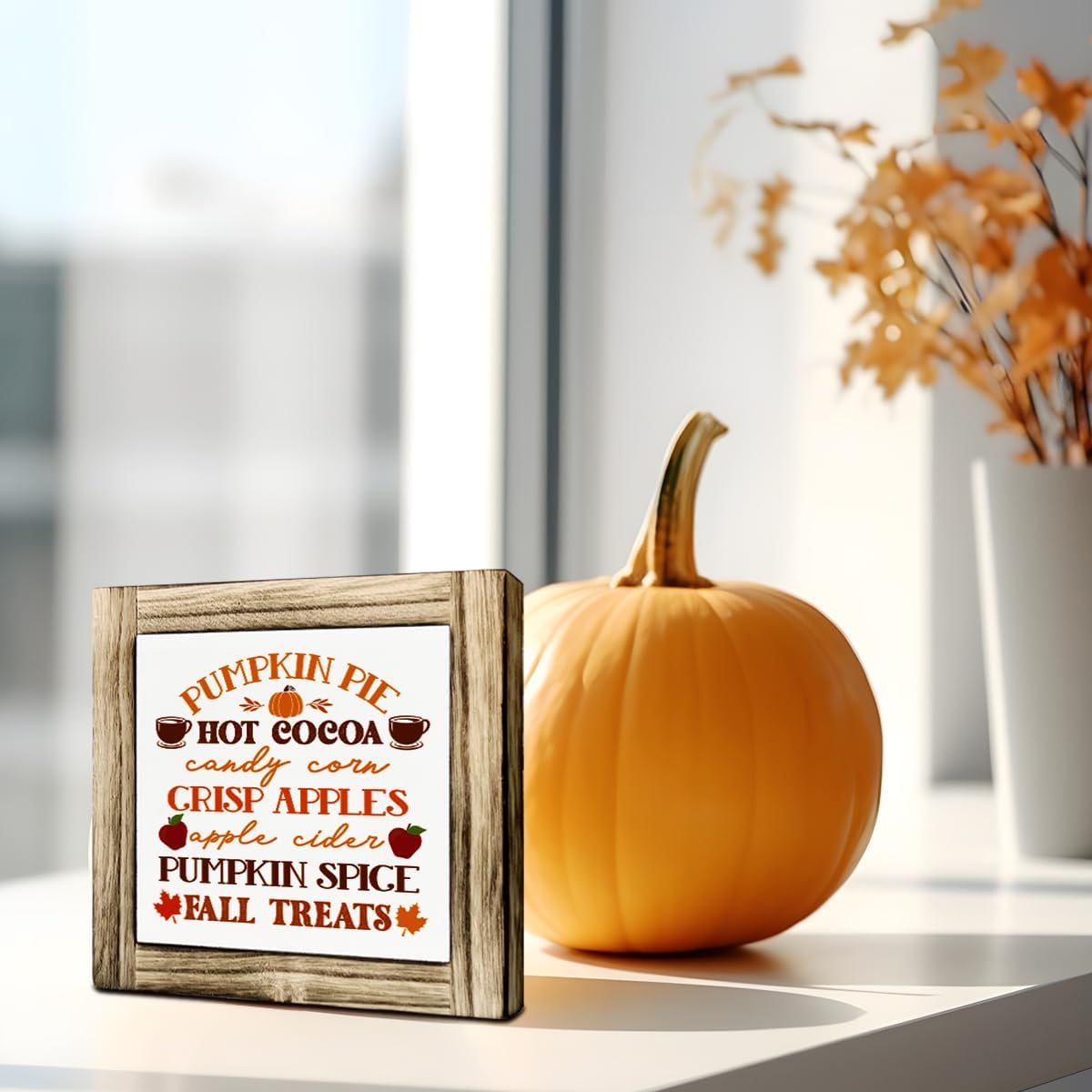 Fall Rustic Wooden Tabletop Decor Sign