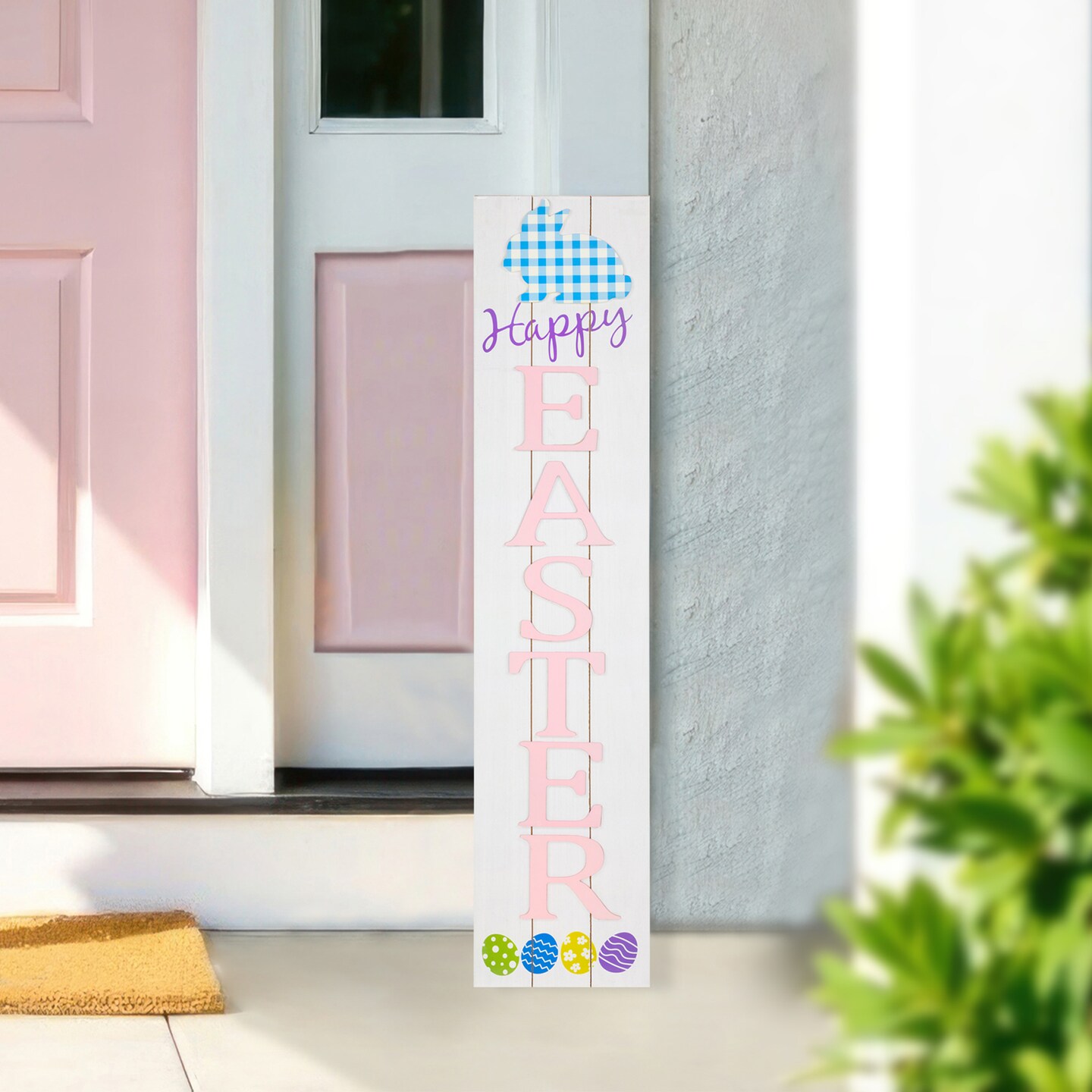 Northlight Happy Easter Wooden Porch Board Sign - 36&#x22;