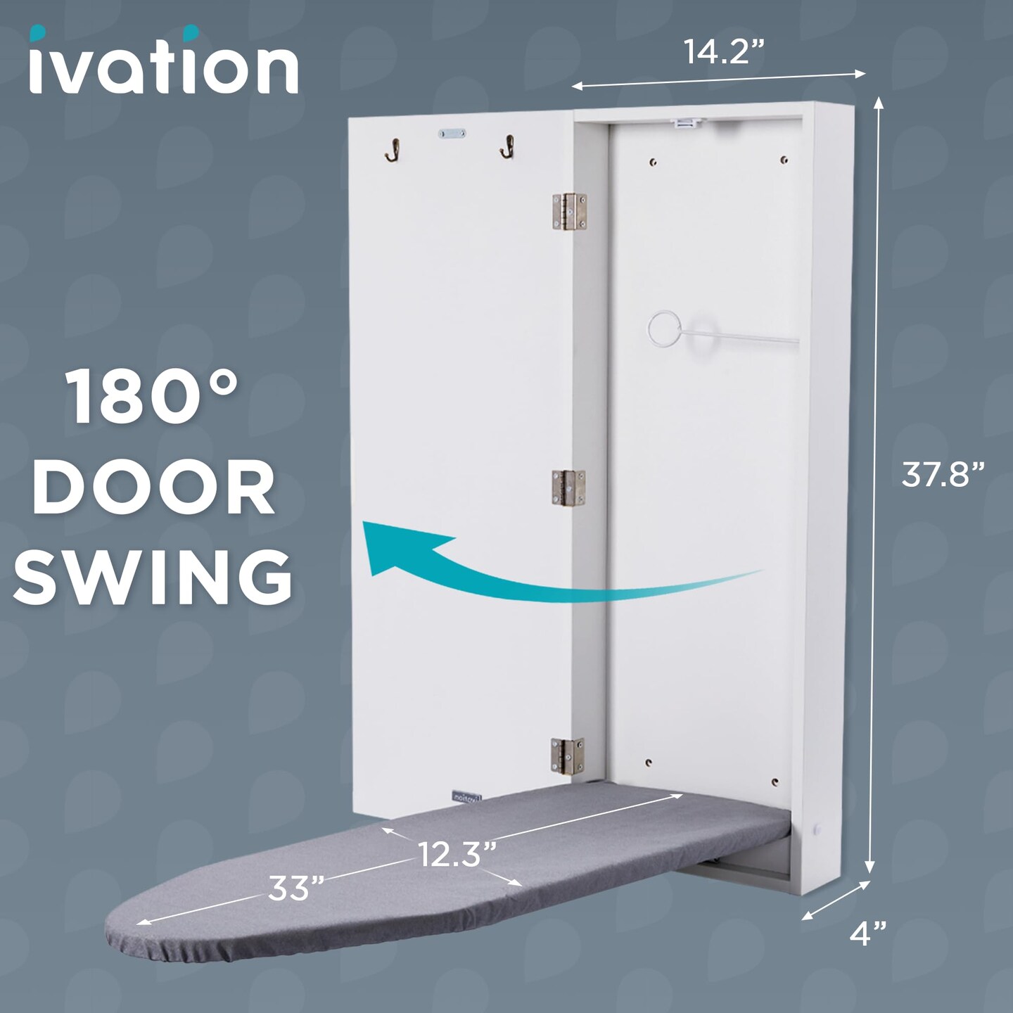 Ivation Foldable Ironing Board Cabinet Wall-Mount