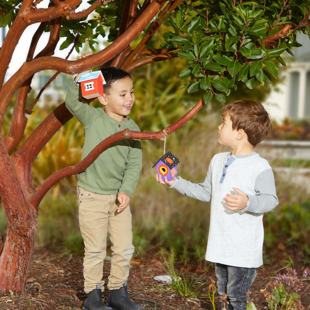 Colorations Wooden Birdhouses, Set of 6 Craft for Kids, Decorate Your Own Craft for Kids, Unfinished Wood, Ready to Paint or Decorate with Unique Designs, Personalize each Craft, Craft for Children