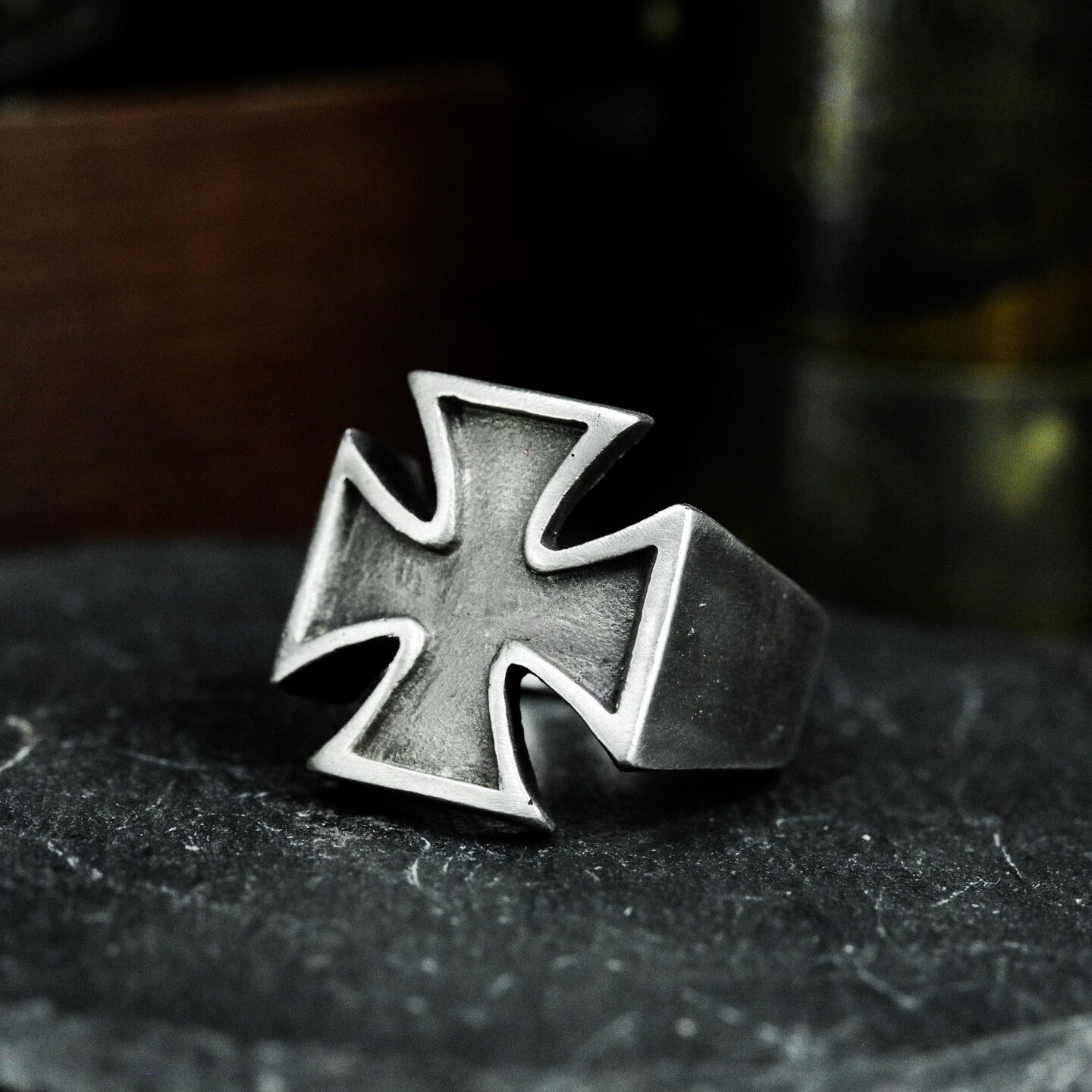 Iron Cross Ring - Handmade 925 Silver Prussian Warrior Band
