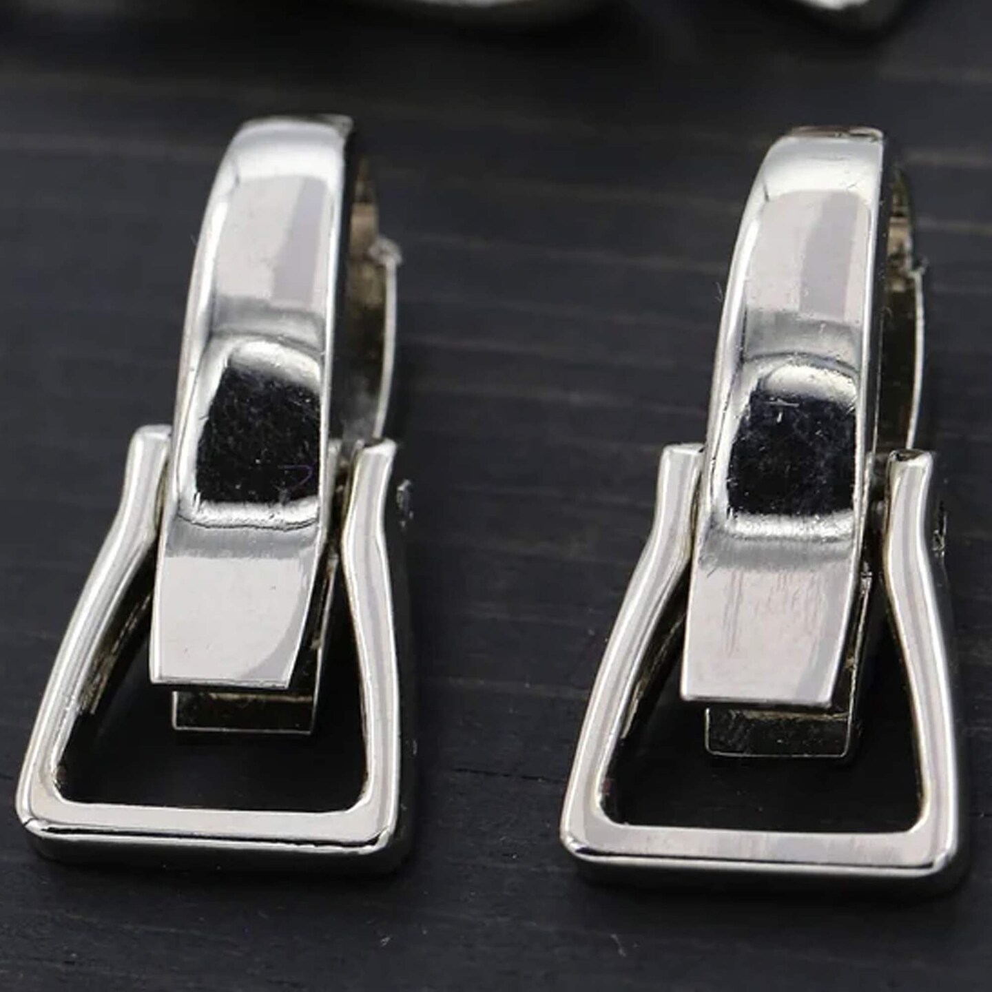 4 Pieces Silver Metal Purse Clasps Modern Small Opening 38mm Loop 15mm