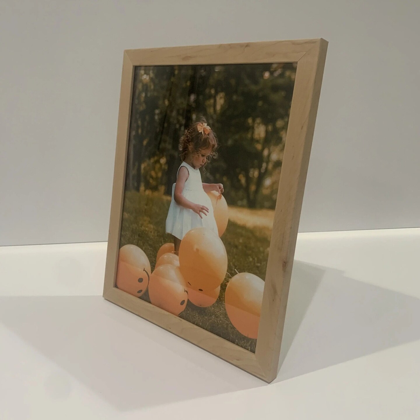 Natural Maple Wood 16x16 Picture Frame &#x2013; 16 x 16 Poster Frame &#x2013; Modern Light Wood Wall Art Frame Photo
