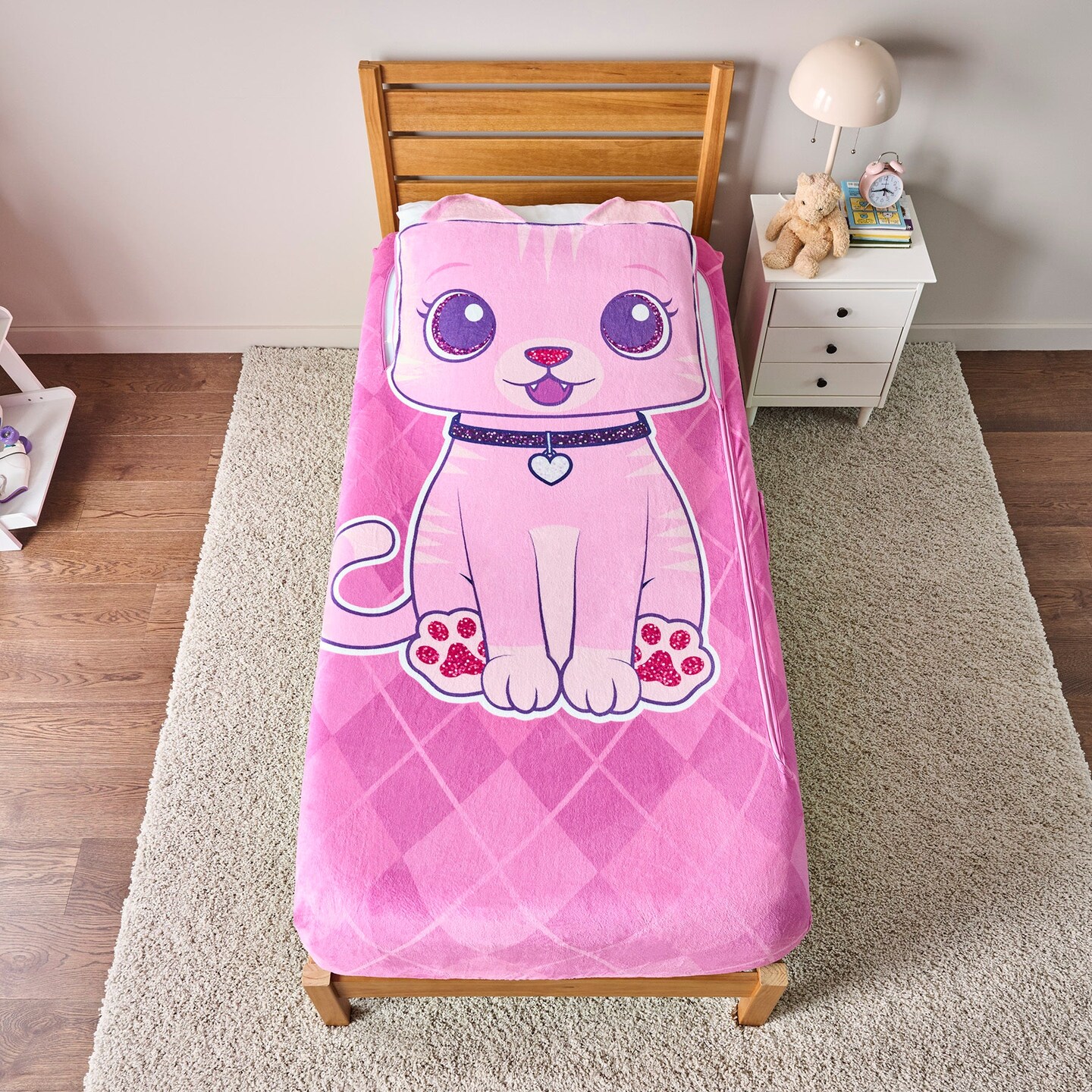 ZippySack Twin Bed Zip-Up Bedding &#x2013; Cat