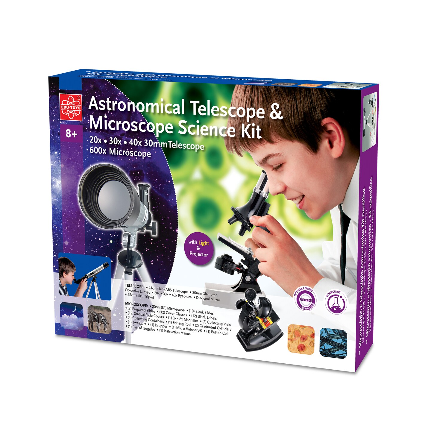 Edu Toys Astronomical Telescope &#x26; Microscope Science Set