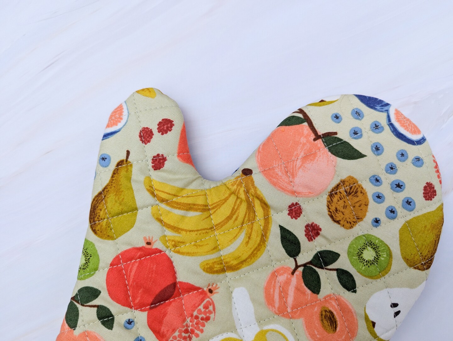 Fruit Stand Cream Rifle Paper Co Fabric Oven Mitt | MakerPlace by
