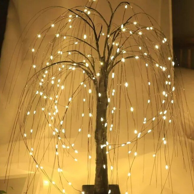 Battery Powered USB LED Fairy Tree Light Copper Wire Home Party Night Lamp Decor
