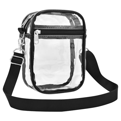 Clear Purse Stadium Clear Messenger Bag Stadium Approved for Men and Women Clear CrossBody Bag