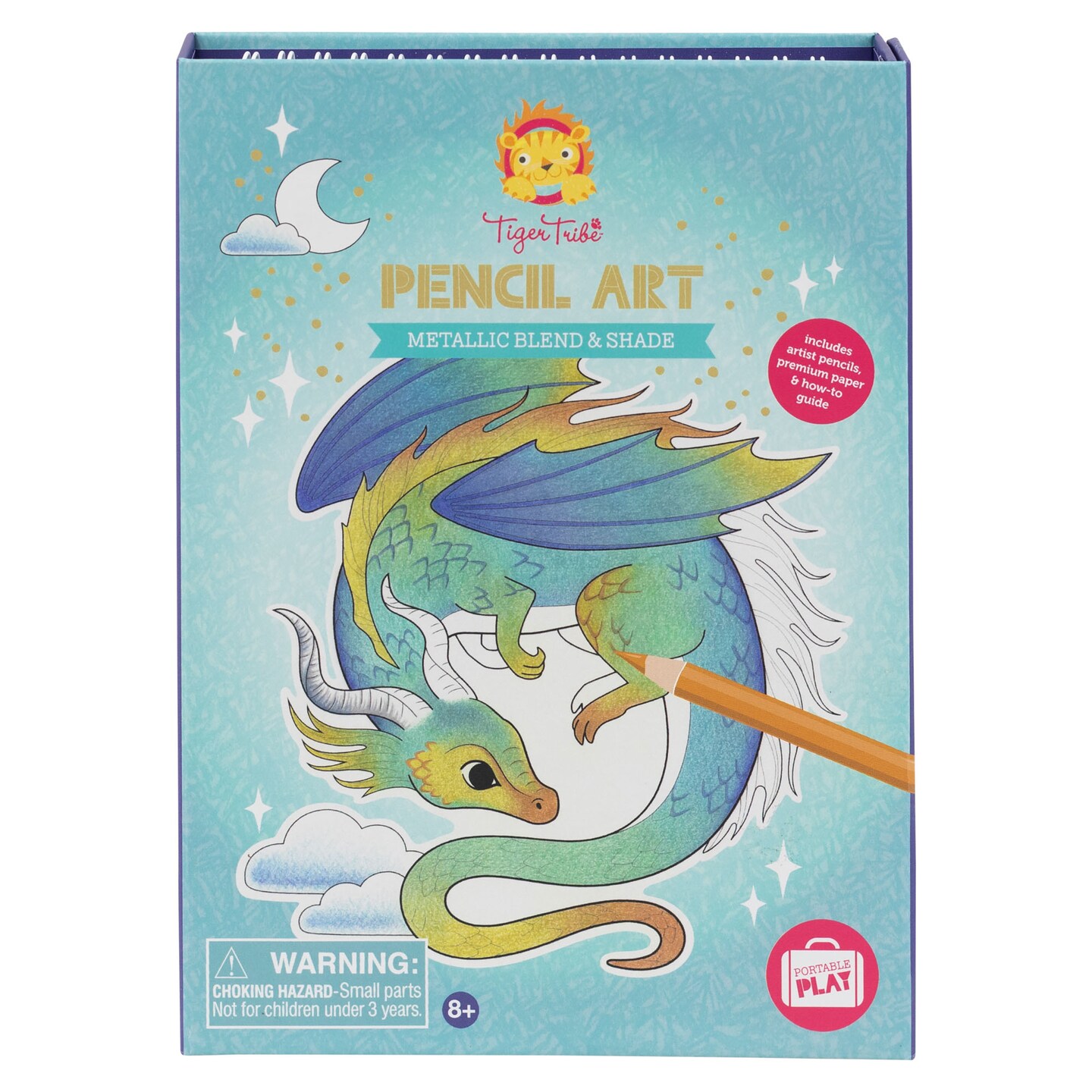 Tiger Tribe Pencil Art Metallic Blend & Shade Drawing Activity Set